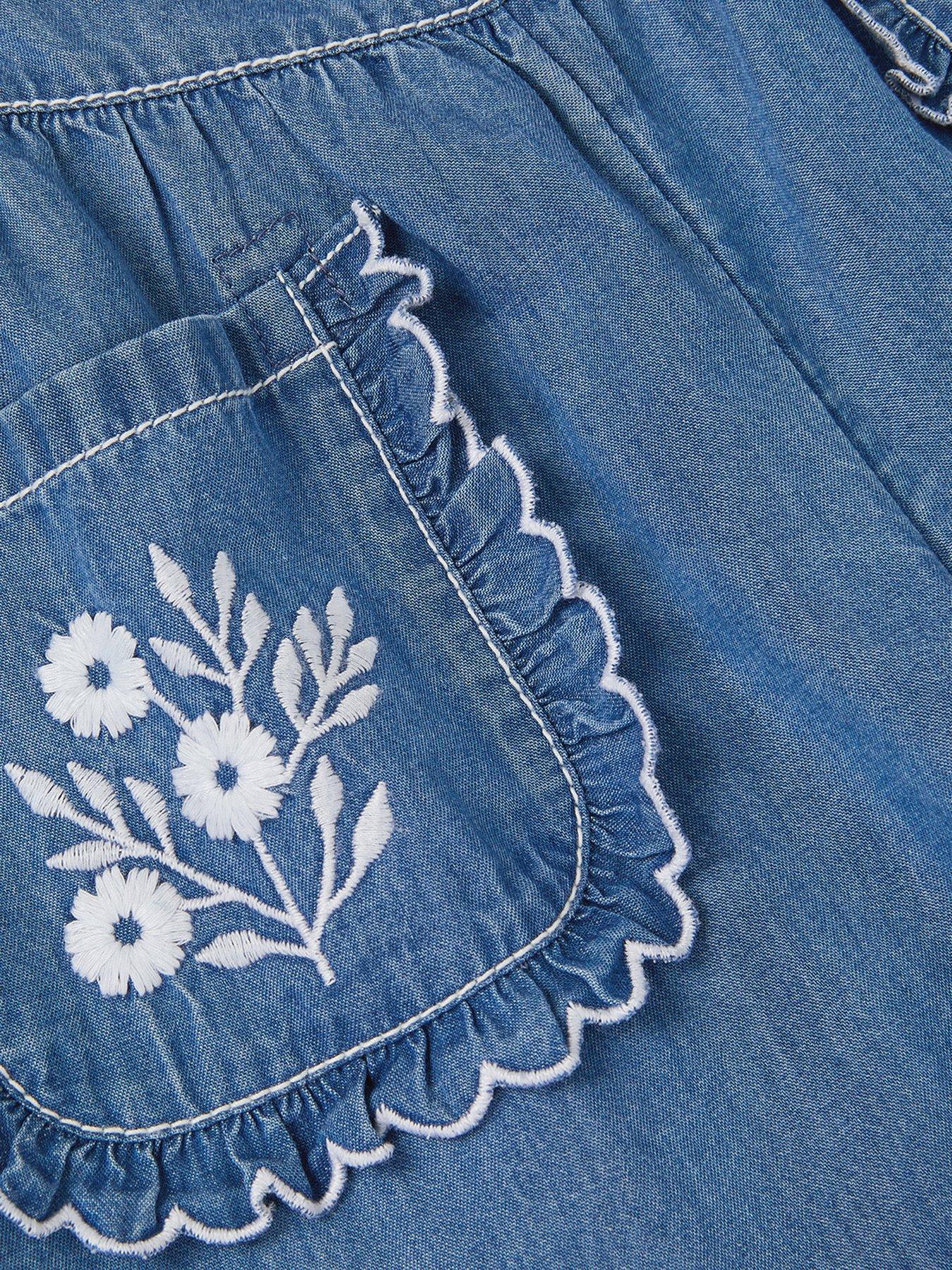 Image 4 of 4 of Monsoon Girls Scallop Cham Trousers - Blue