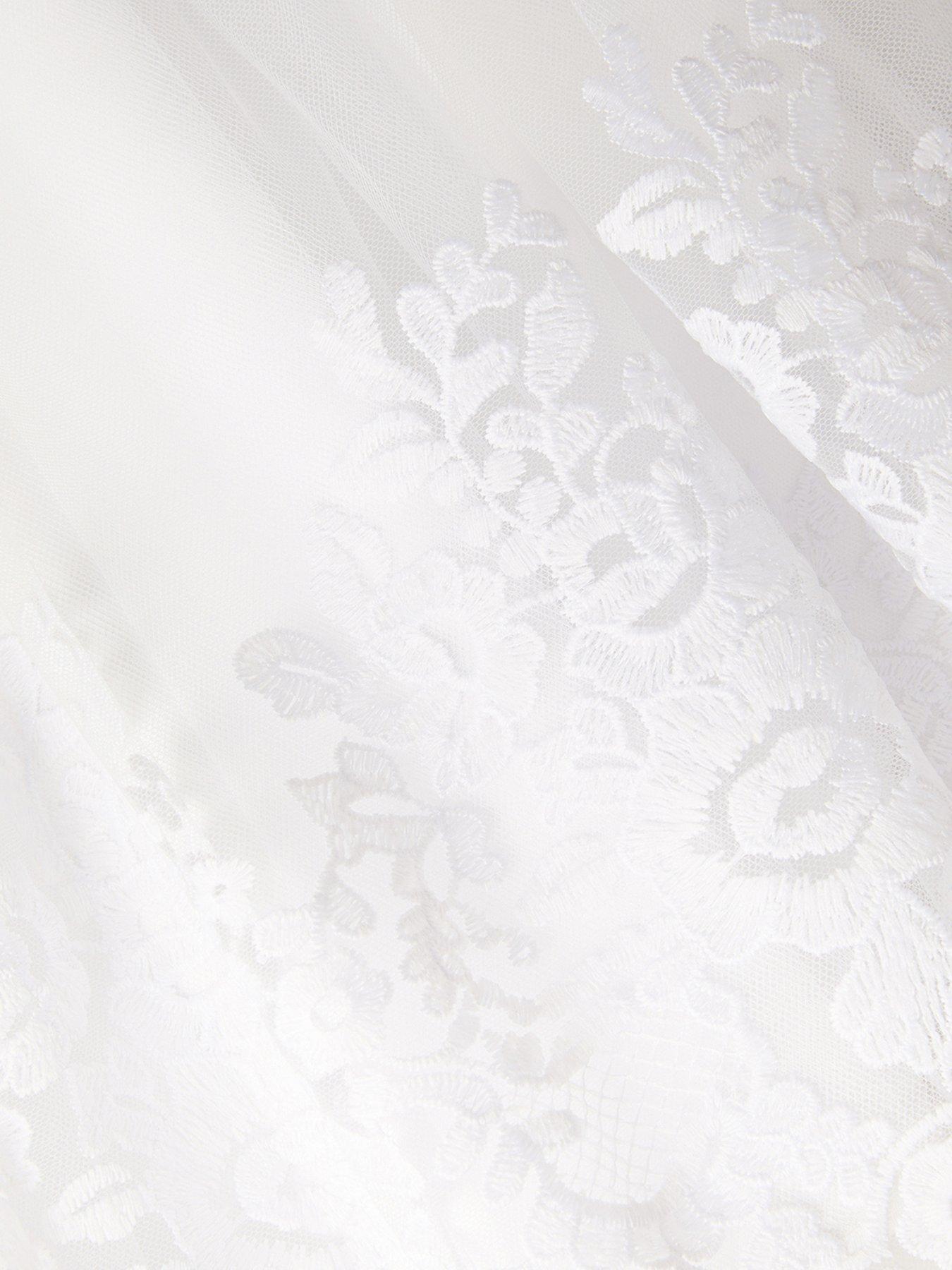 Image 3 of 3 of Monsoon Girls Communion Athena Collar Dress - White
