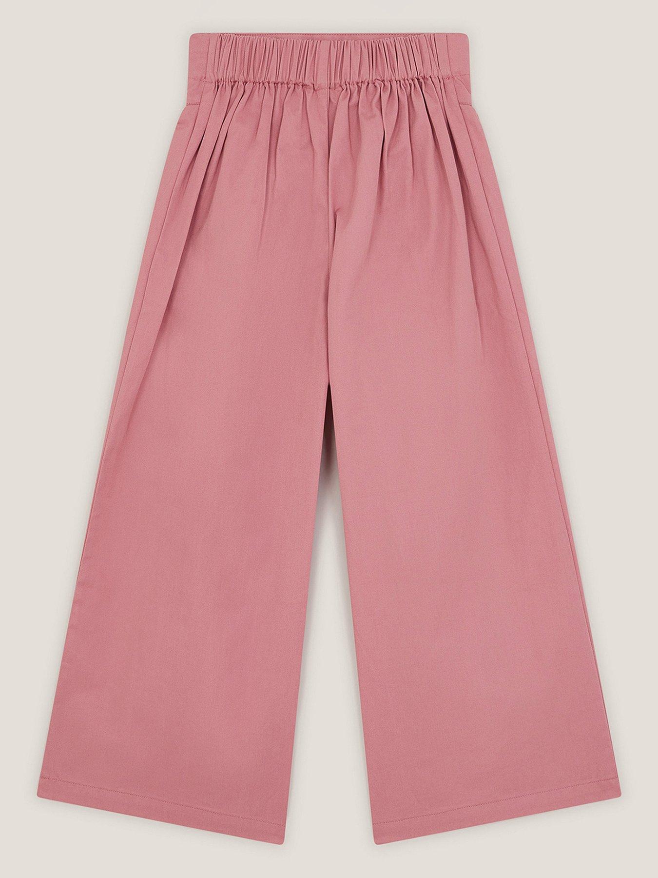 Image 3 of 4 of Monsoon Girls Scallop Pocket Trousers - Pink