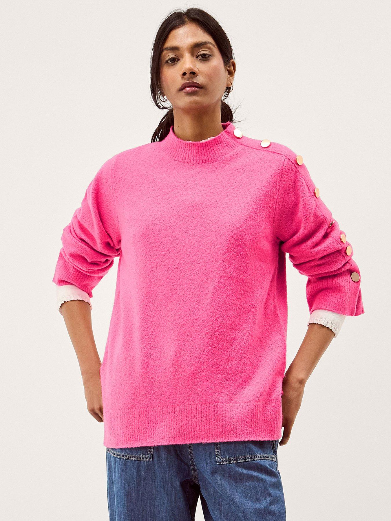 monsoon-breda-button-jumper-pink