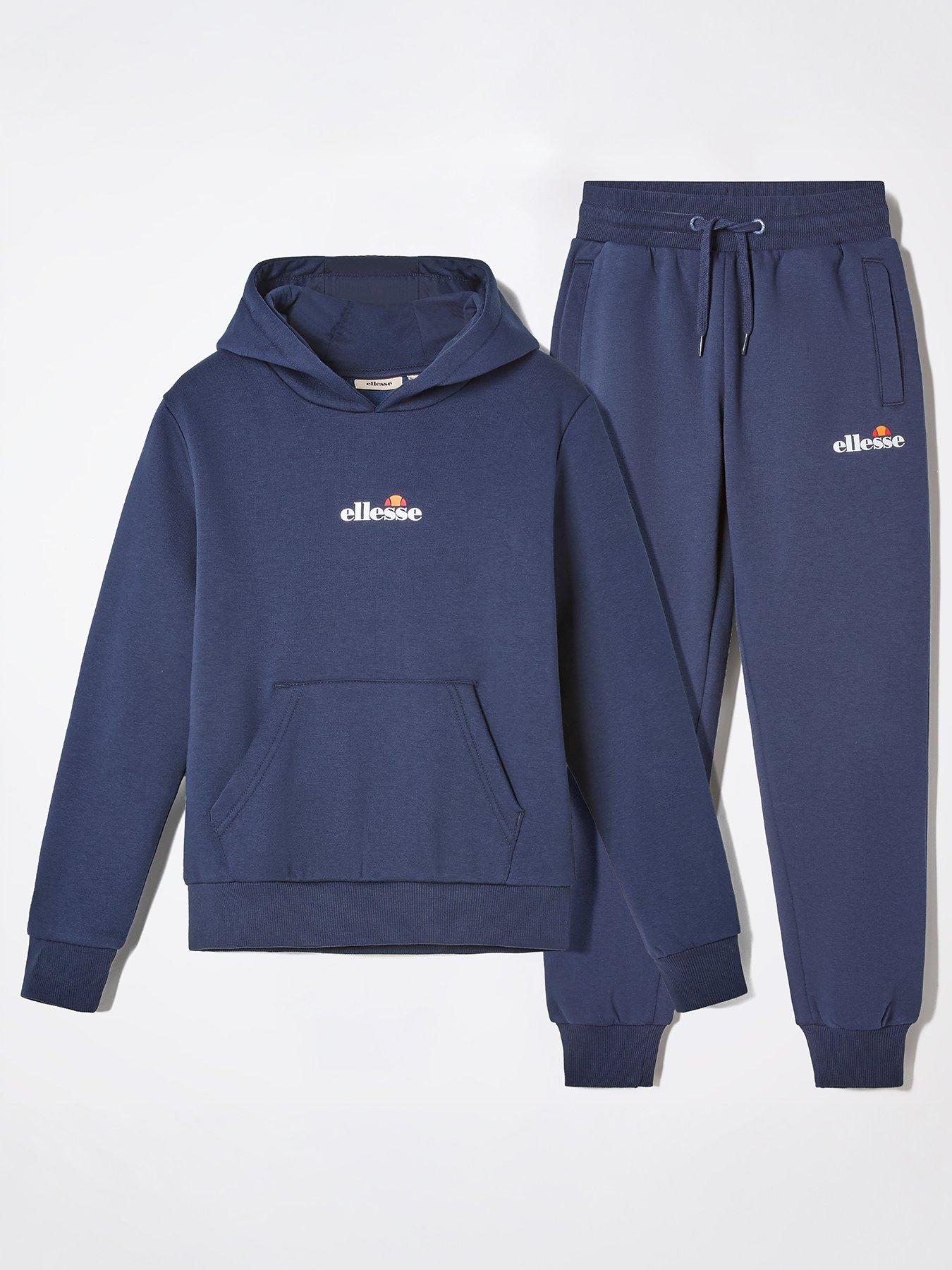 Ellesse Junior Boys Chivasso Hoodie and Joggers Set - Navy