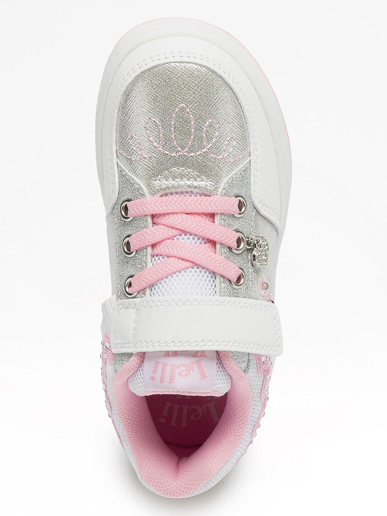Image 4 of 5 of Lelli Kelly Frangetta Mix Scarpa Light-up Trainer - Silver