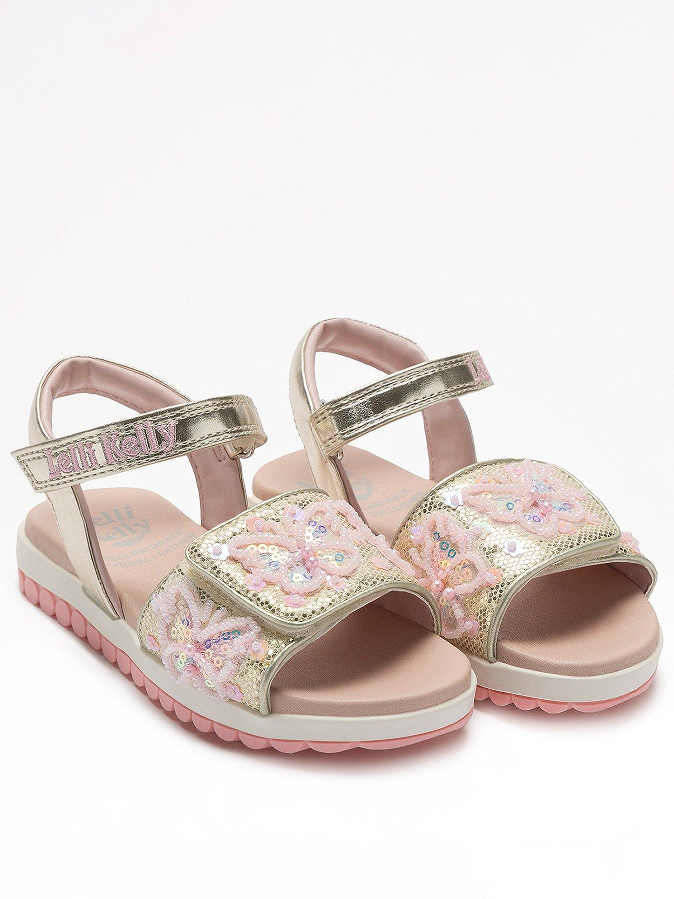 Image 1 of 5 of Lelli Kelly Emerald Metallic Beaded Sandal - Gold