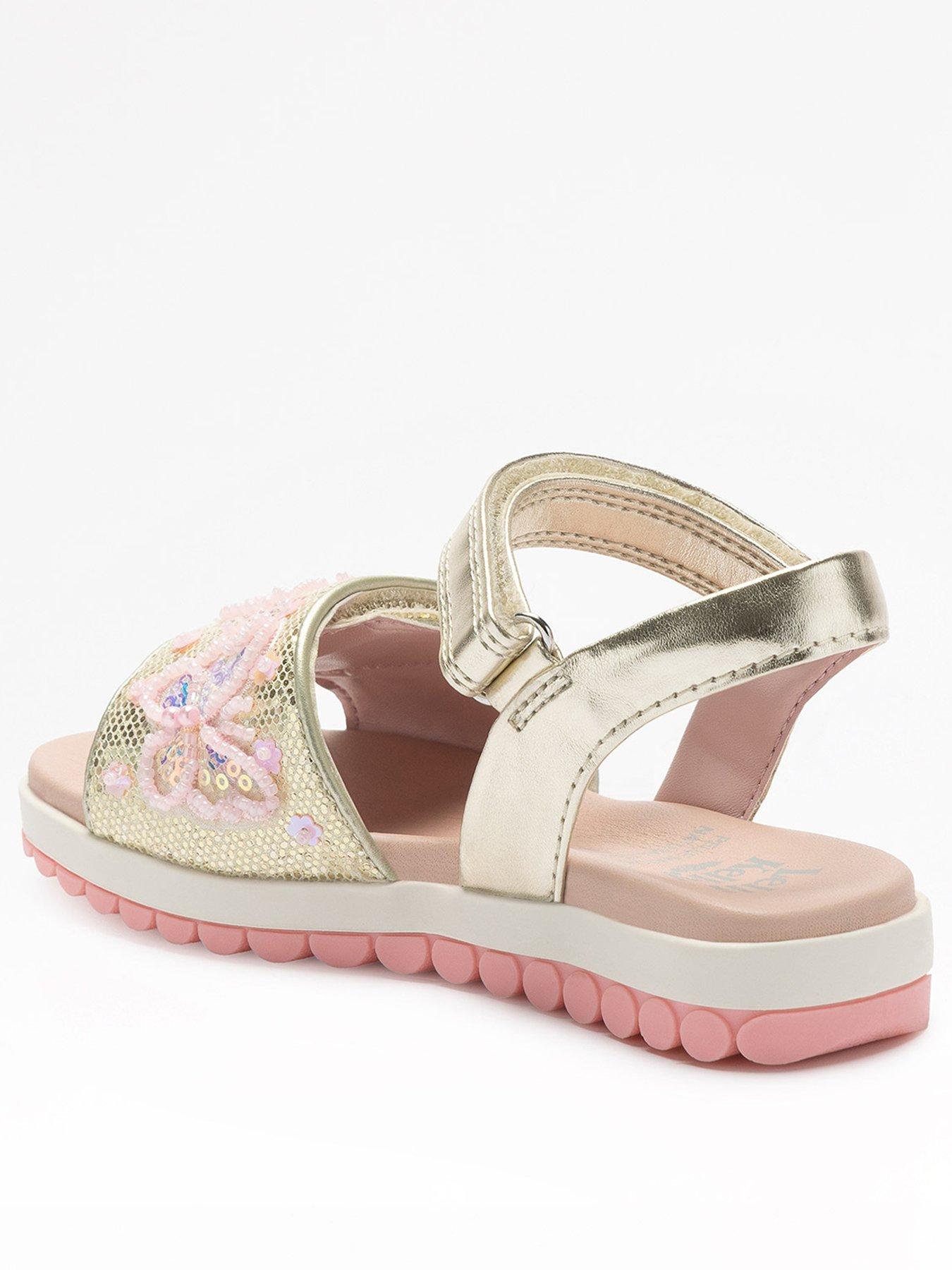Image 3 of 5 of Lelli Kelly Emerald Metallic Beaded Sandal - Gold