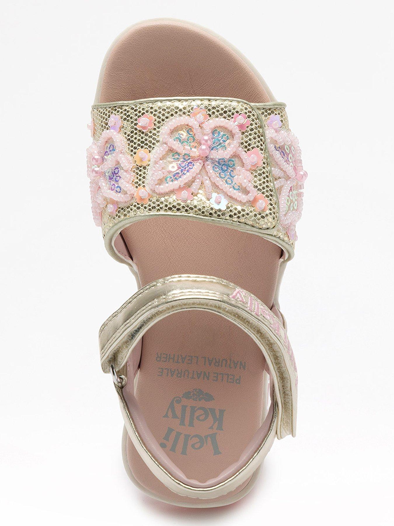 Image 4 of 5 of Lelli Kelly Emerald Metallic Beaded Sandal - Gold