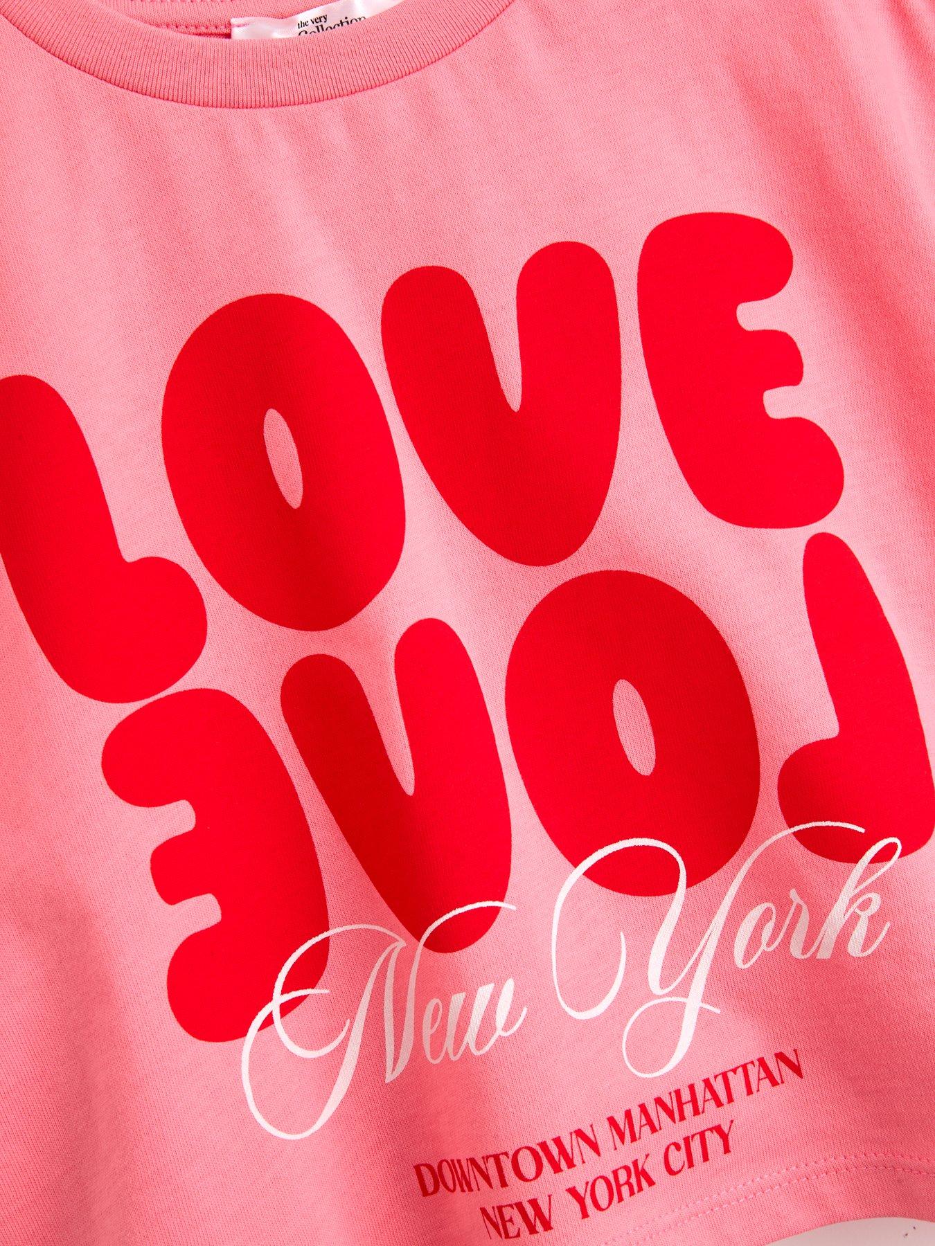Image 3 of 4 of The Very Collection Girls Puff Ball Skirt And T-shirt Slogan Outfit - Print