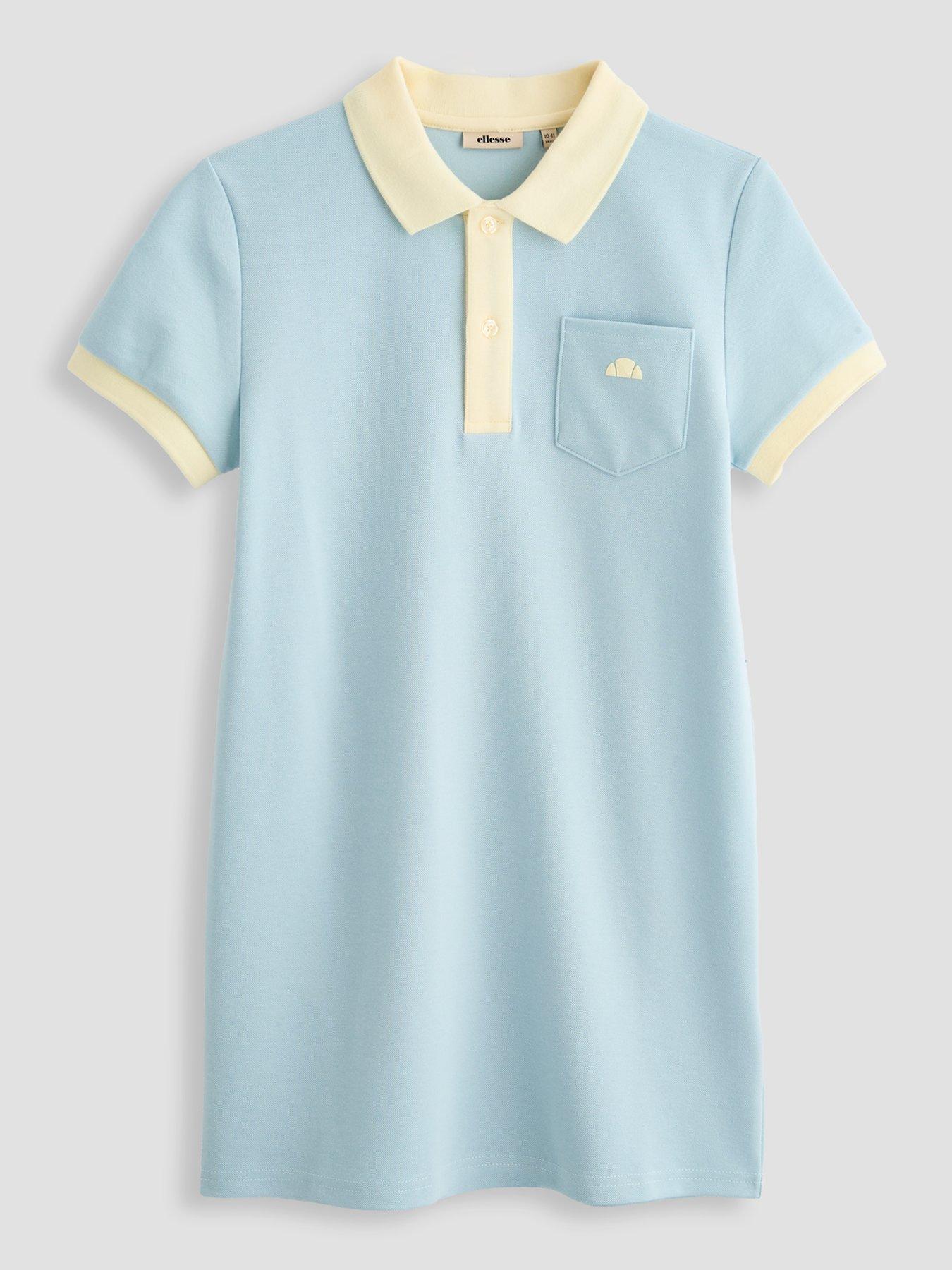 ellesse-junior-girls-ribes-polo-dress-light-bluefront