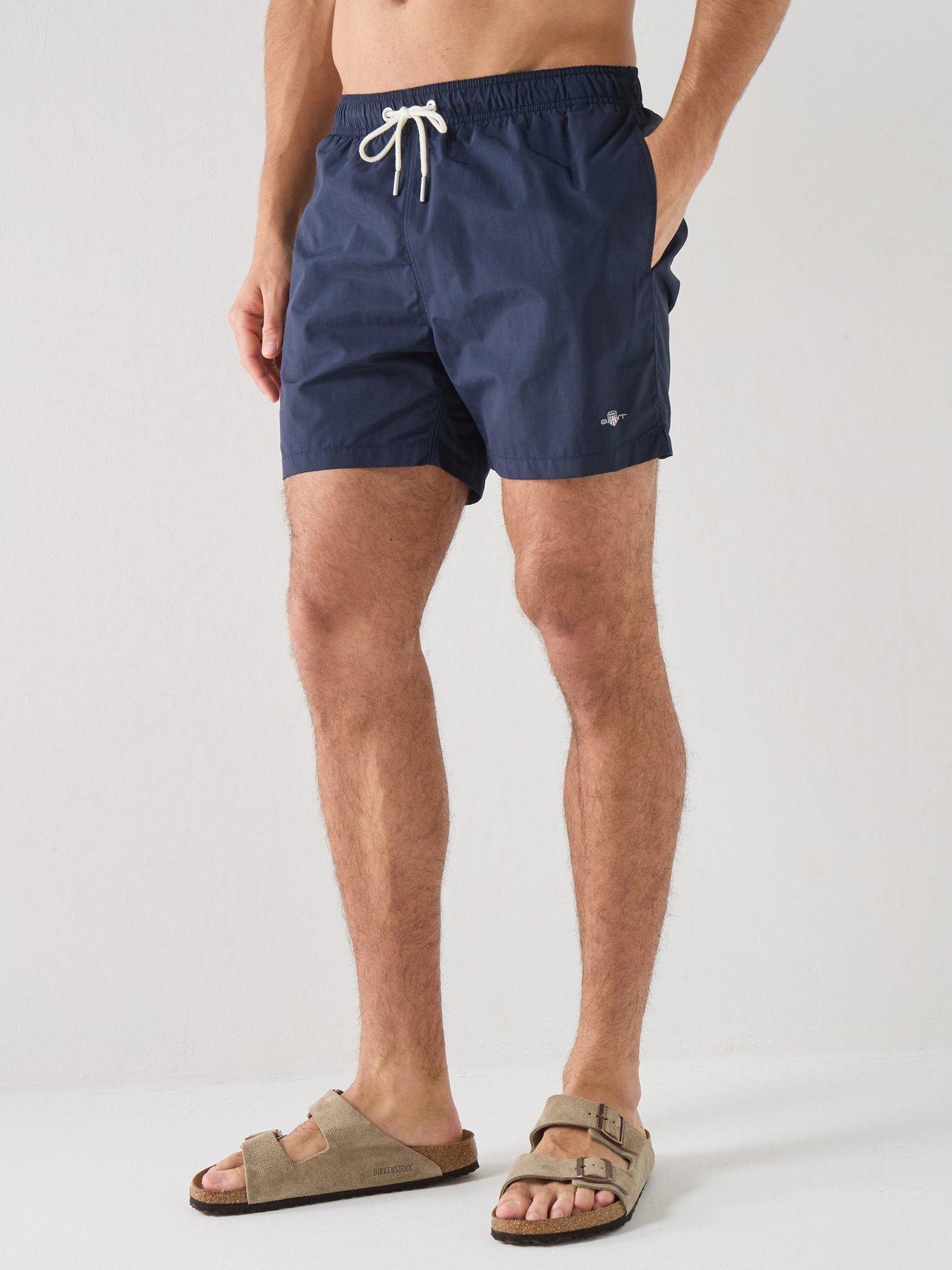 Image 1 of 6 of GANT Logo Swim Shorts - Blue