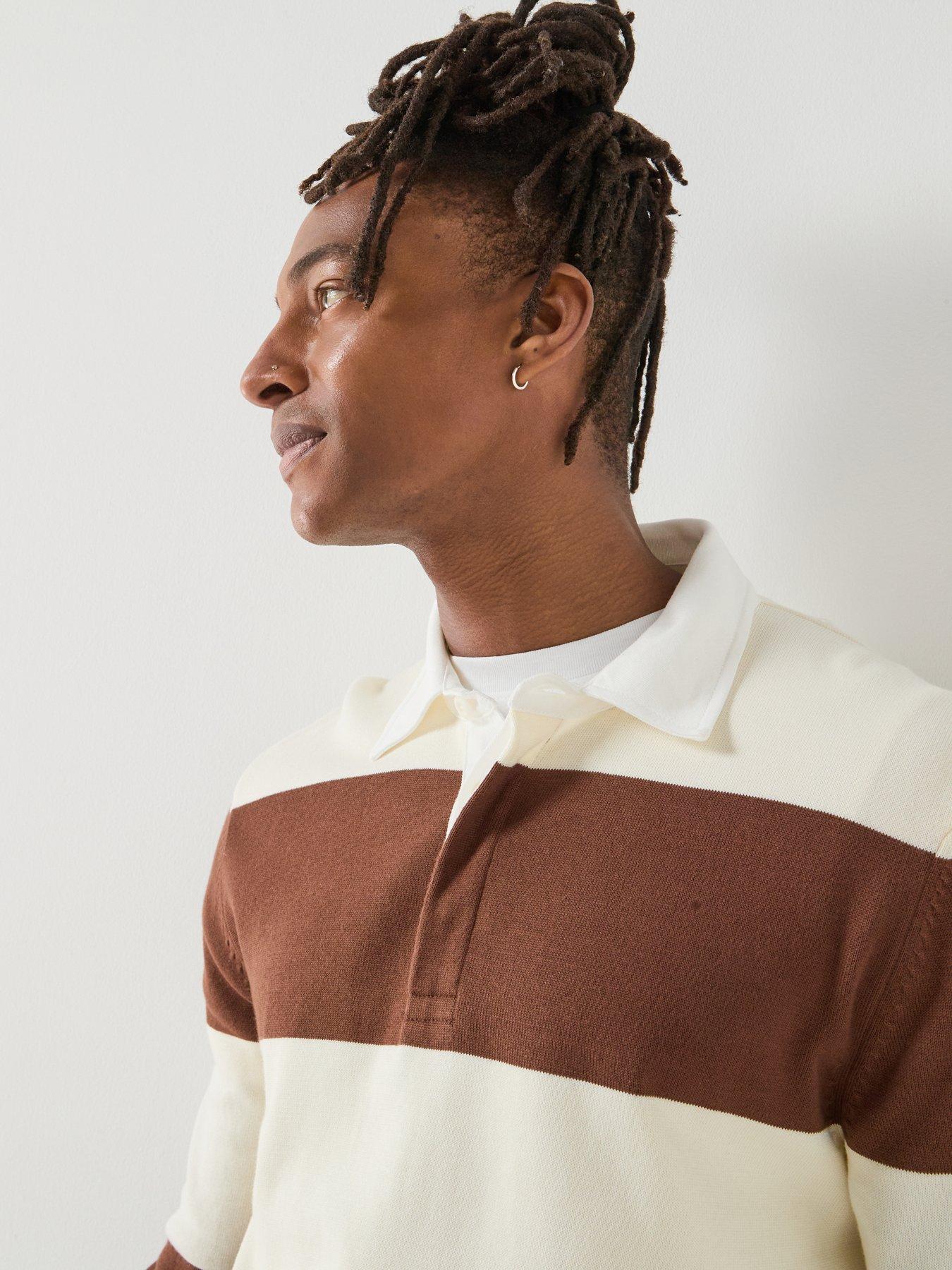 Image 4 of 6 of GANT Barstripe Rugger Ruby Long Sleeve Polo Shirt - White