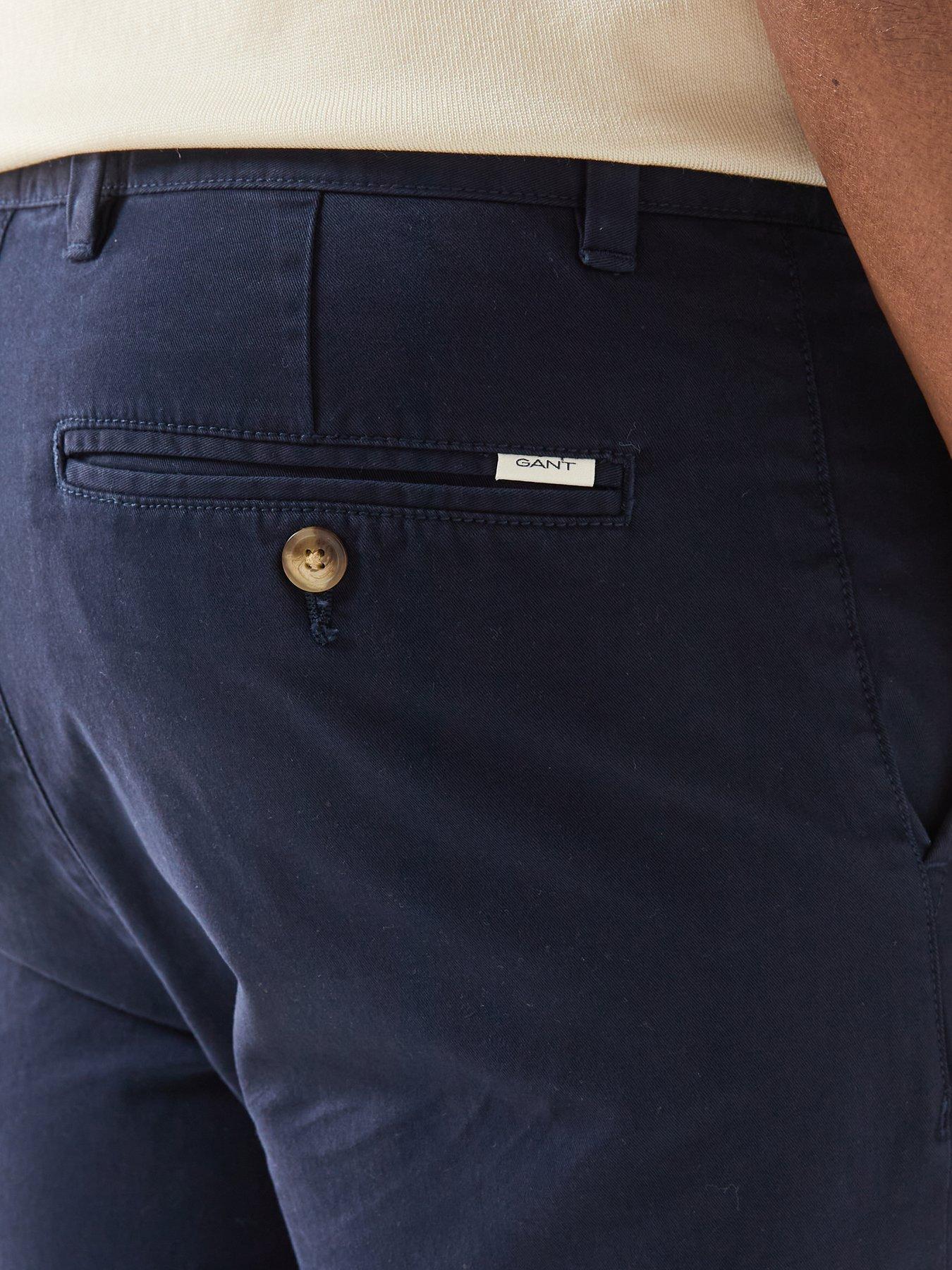 Image 4 of 5 of GANT Classic Slim Fit Chinos - Navy