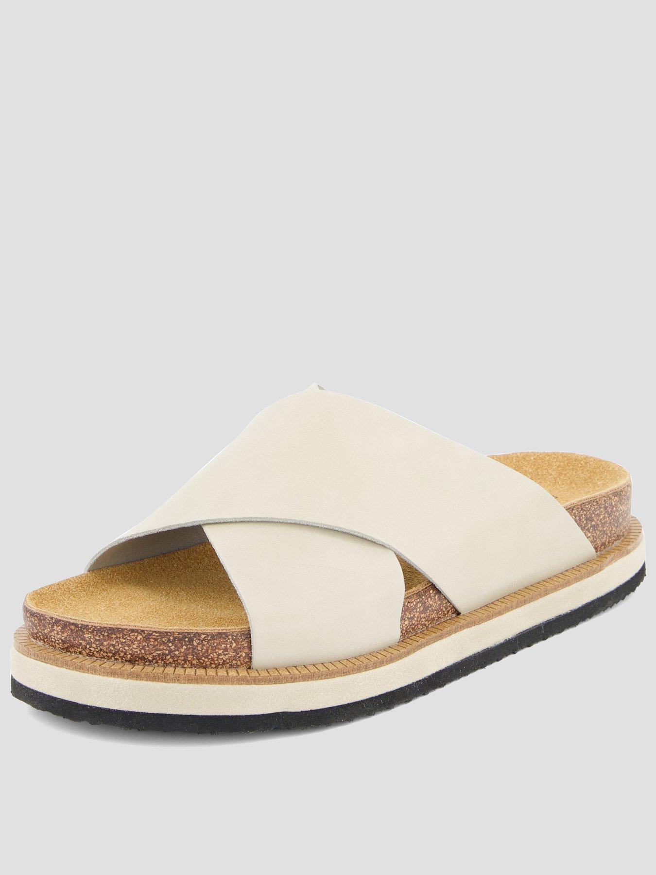 Image 1 of 7 of FREE PEOPLE Sidelines Footbed Sandals - Cream
