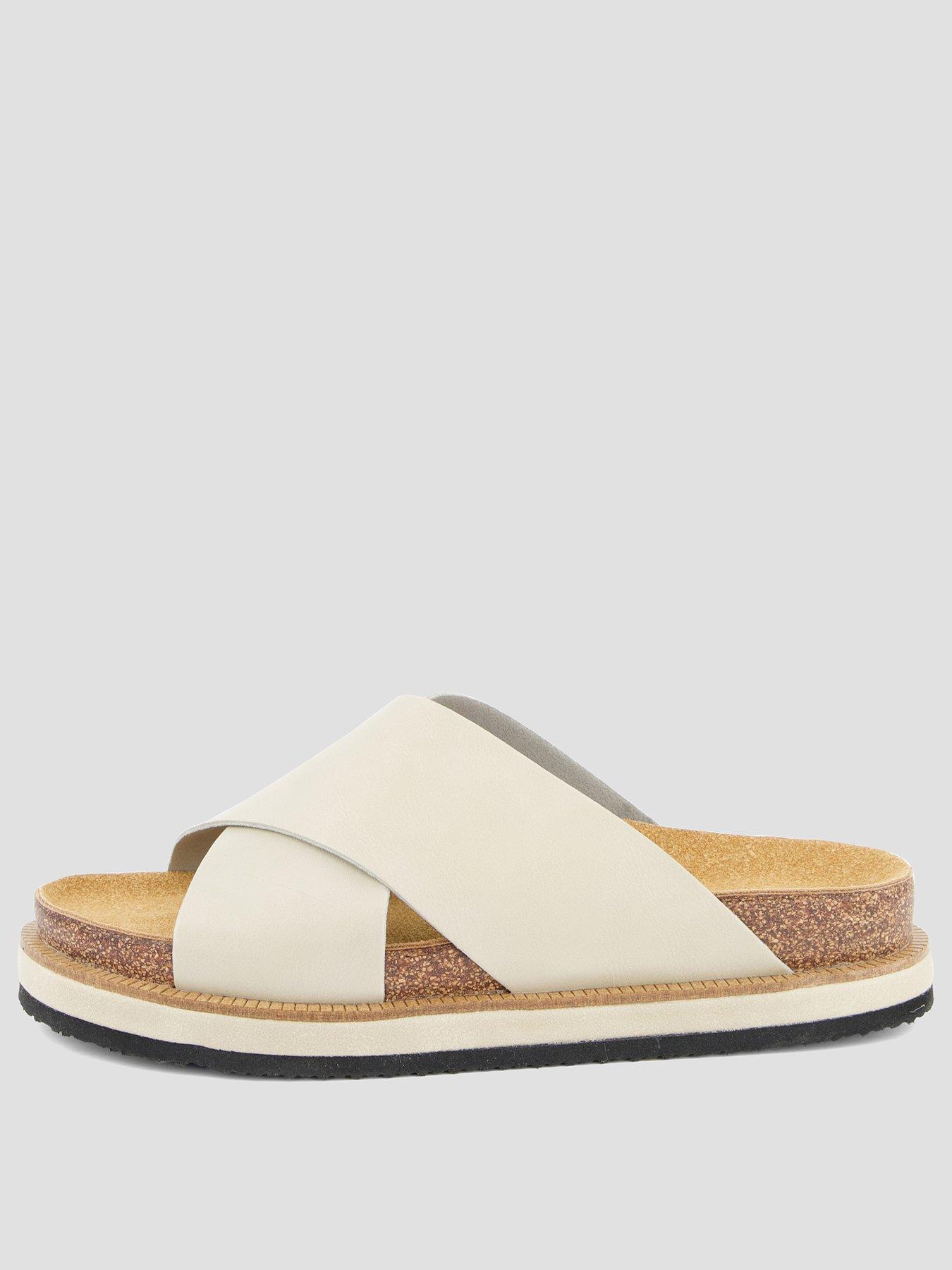 Image 2 of 7 of FREE PEOPLE Sidelines Footbed Sandals - Cream