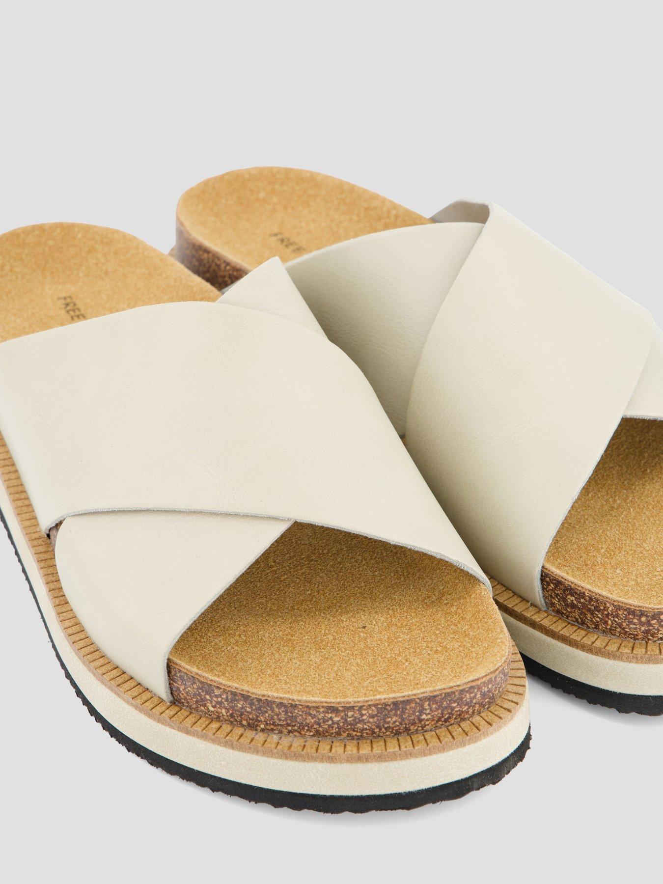 Image 5 of 7 of FREE PEOPLE Sidelines Footbed Sandals - Cream