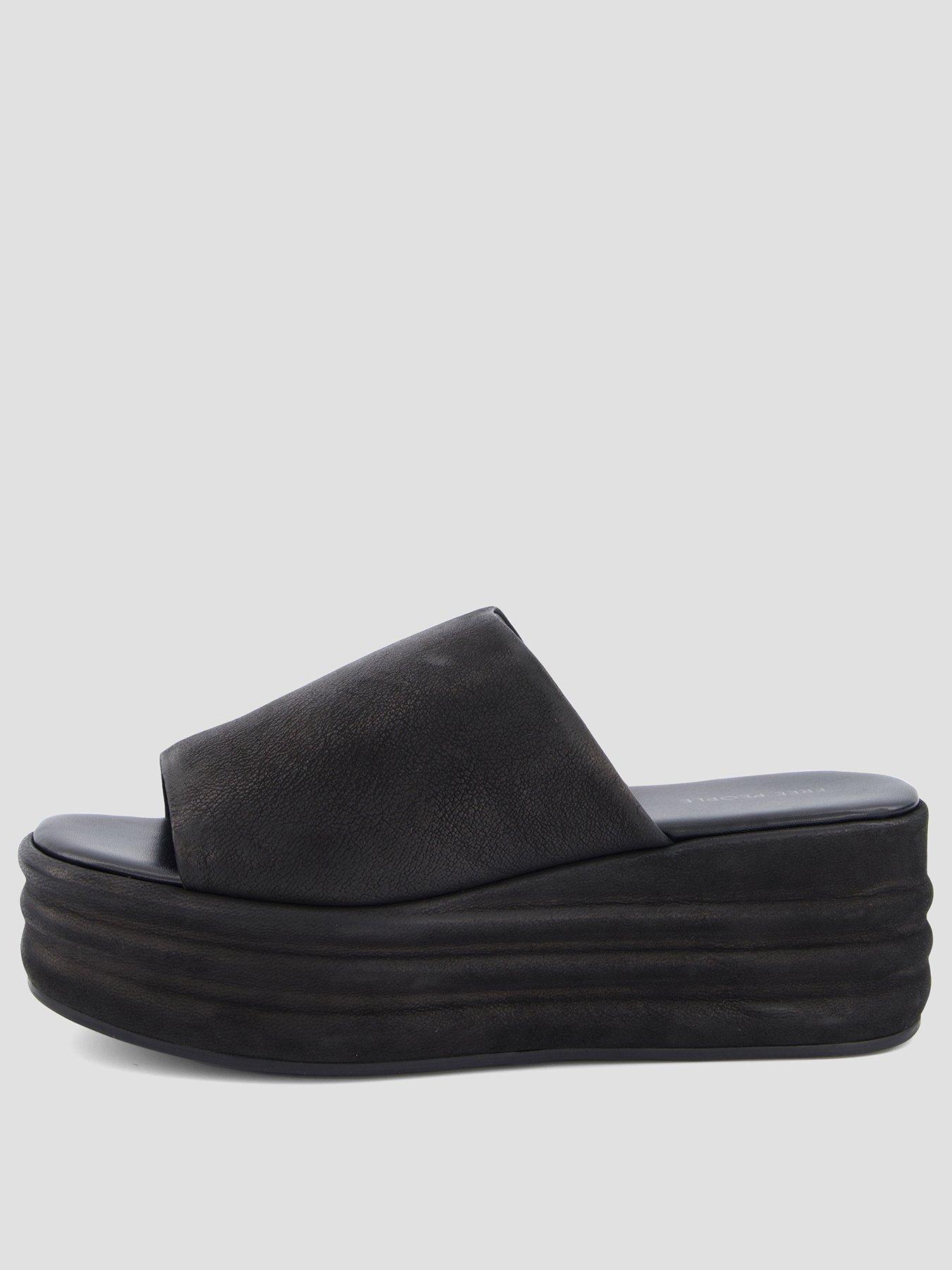 Image 2 of 7 of FREE PEOPLE Harbor Flatform Sandals - Black