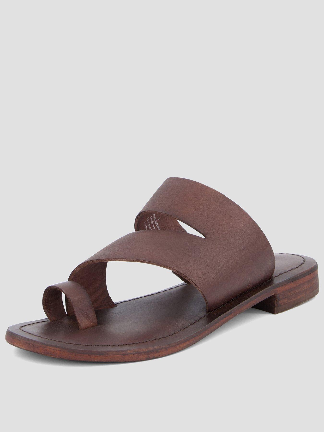 FREE PEOPLE Abilene Toe Loop Sandal - Brown