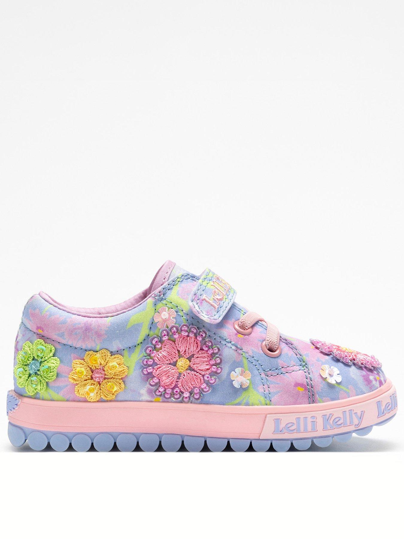 Image 1 of 5 of Lelli Kelly Eloise Strap Scarpa Beaded Trainer - Purple