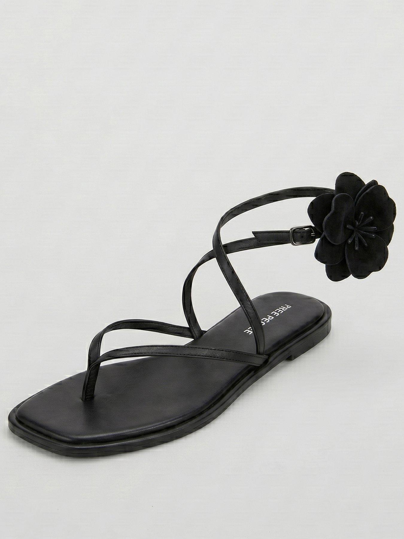Image 2 of 6 of FREE PEOPLE Mismatch Magnolia Sandal - Black