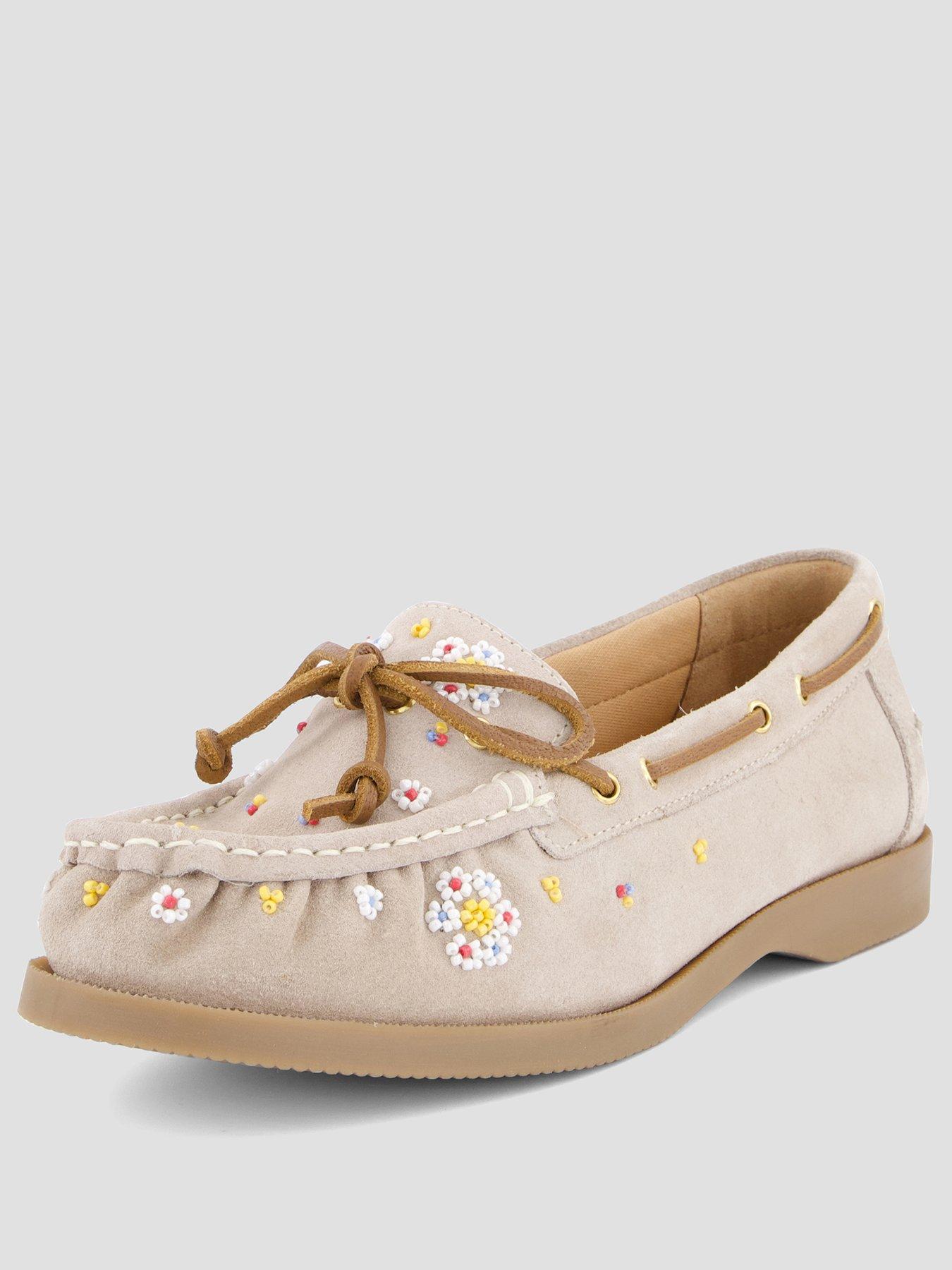 Image 2 of 7 of FREE PEOPLE Sandy Seed Bead Boat Shoe - Brown
