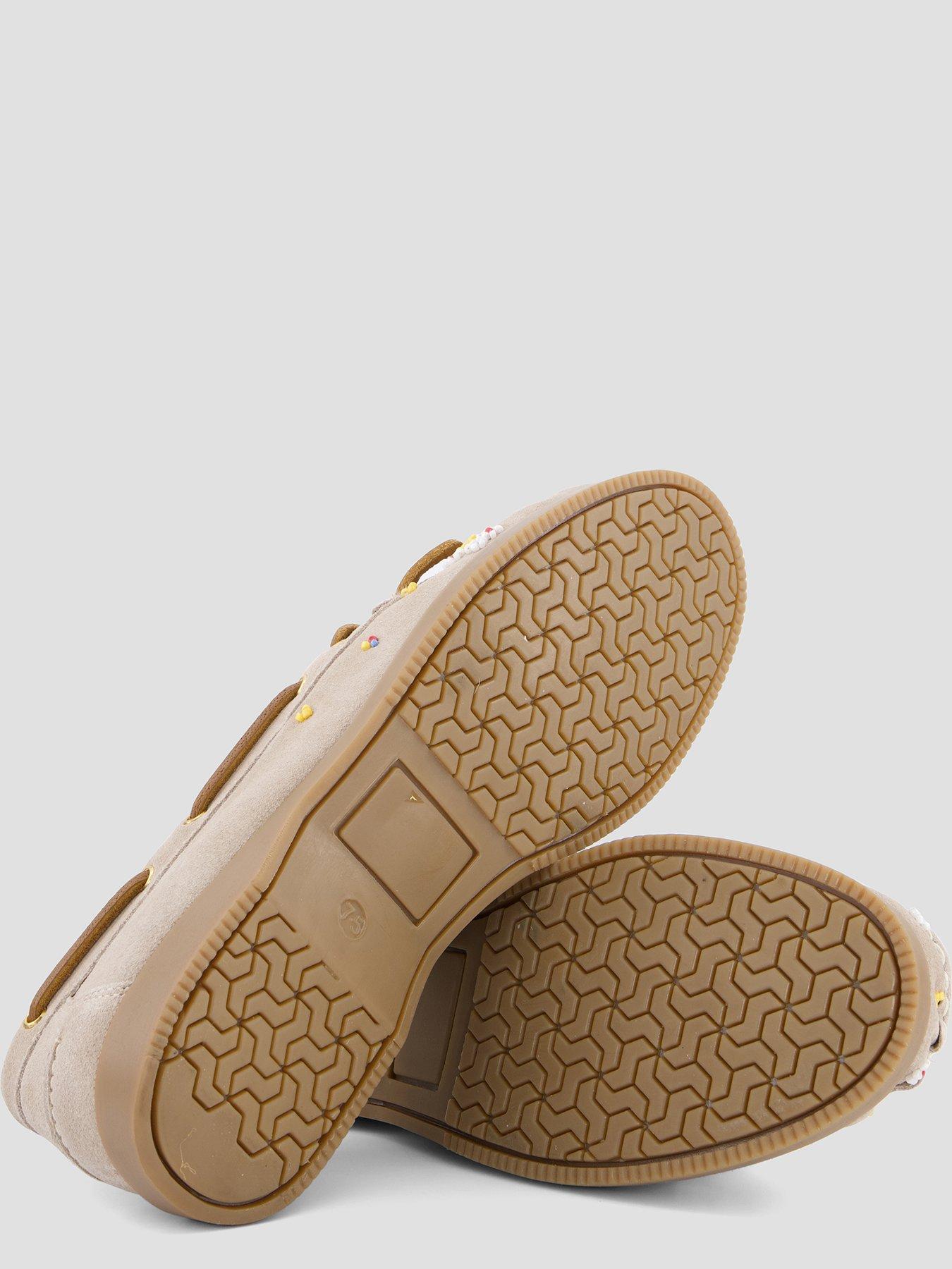 Image 4 of 7 of FREE PEOPLE Sandy Seed Bead Boat Shoe - Brown