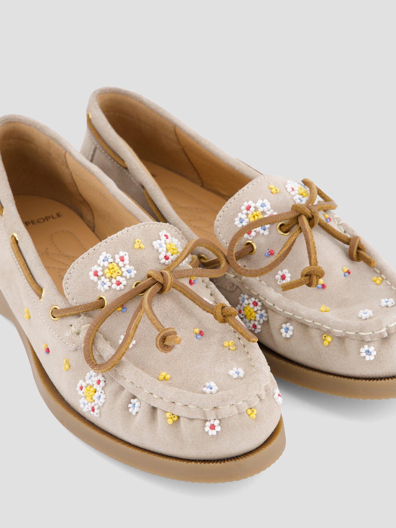 Image 5 of 7 of FREE PEOPLE Sandy Seed Bead Boat Shoe - Brown