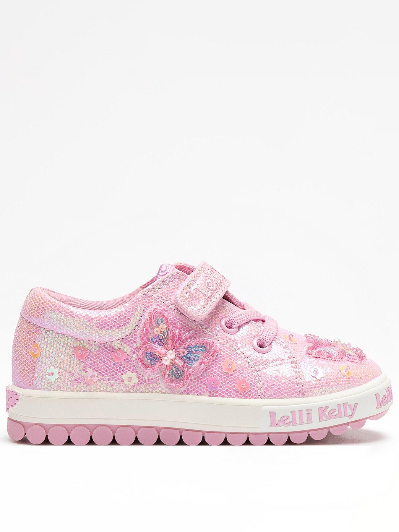 Image 1 of 4 of Lelli Kelly Emerald Scarpa Velcro Strap Trainer - Pink