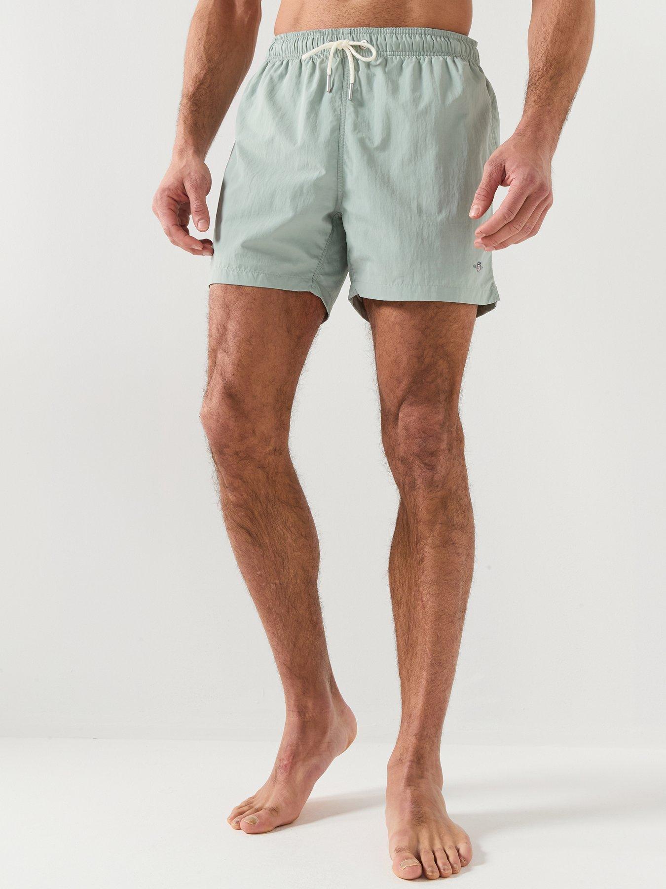 GANT Logo Swim Shorts - Light Grey