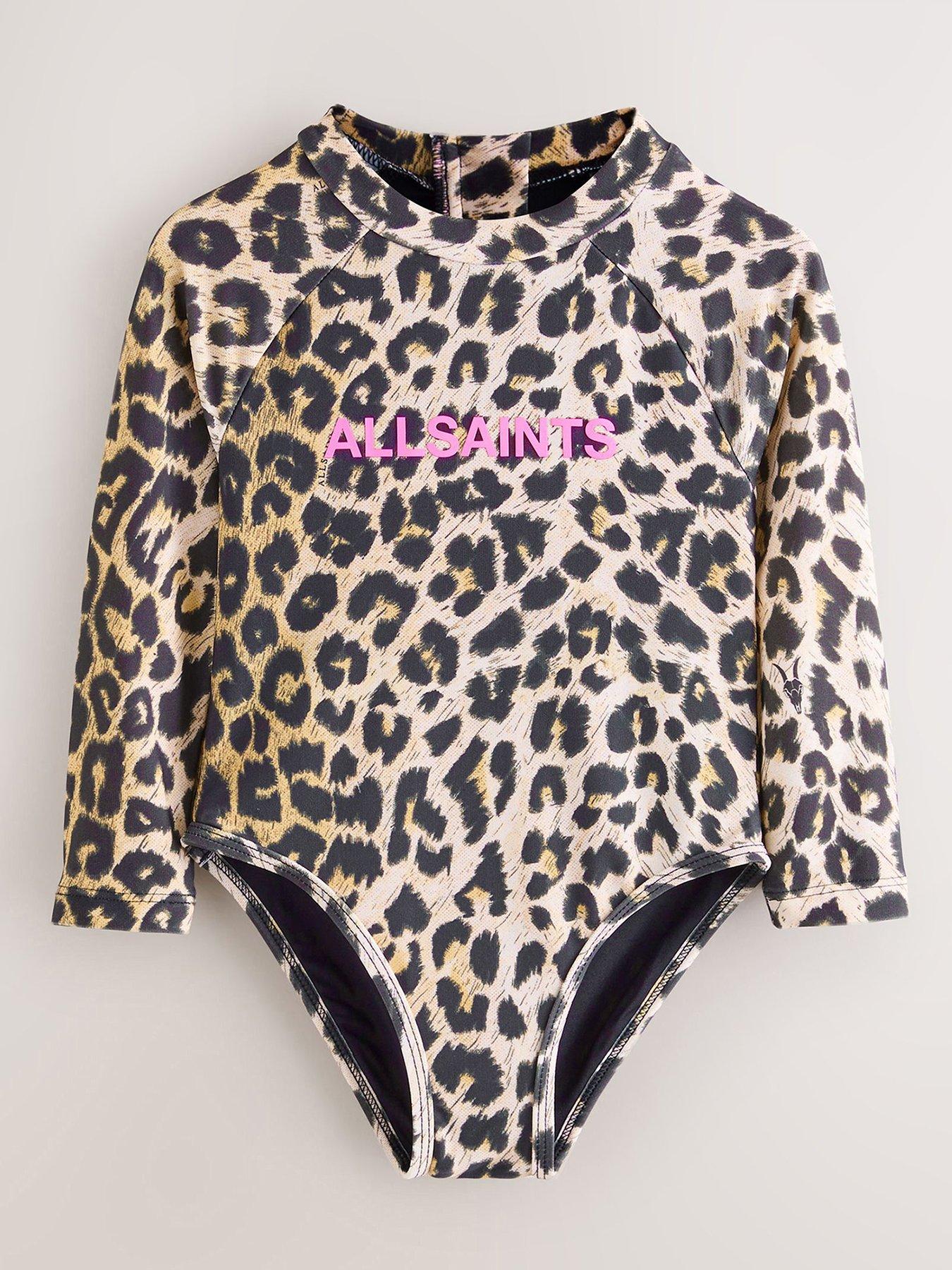 smallsaints-younger-girls-long-sleeve-leopard-print-swimsuit-brown