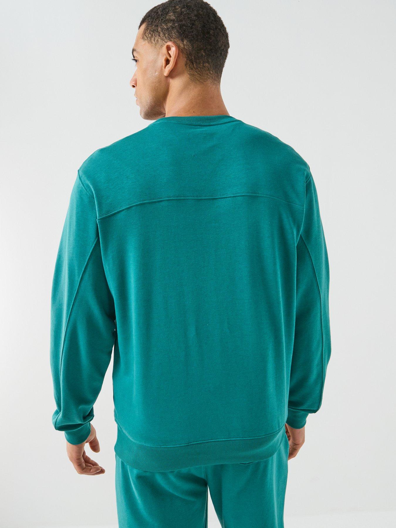 under-armour-mens-training-rival-terry-crew-greenstillFront