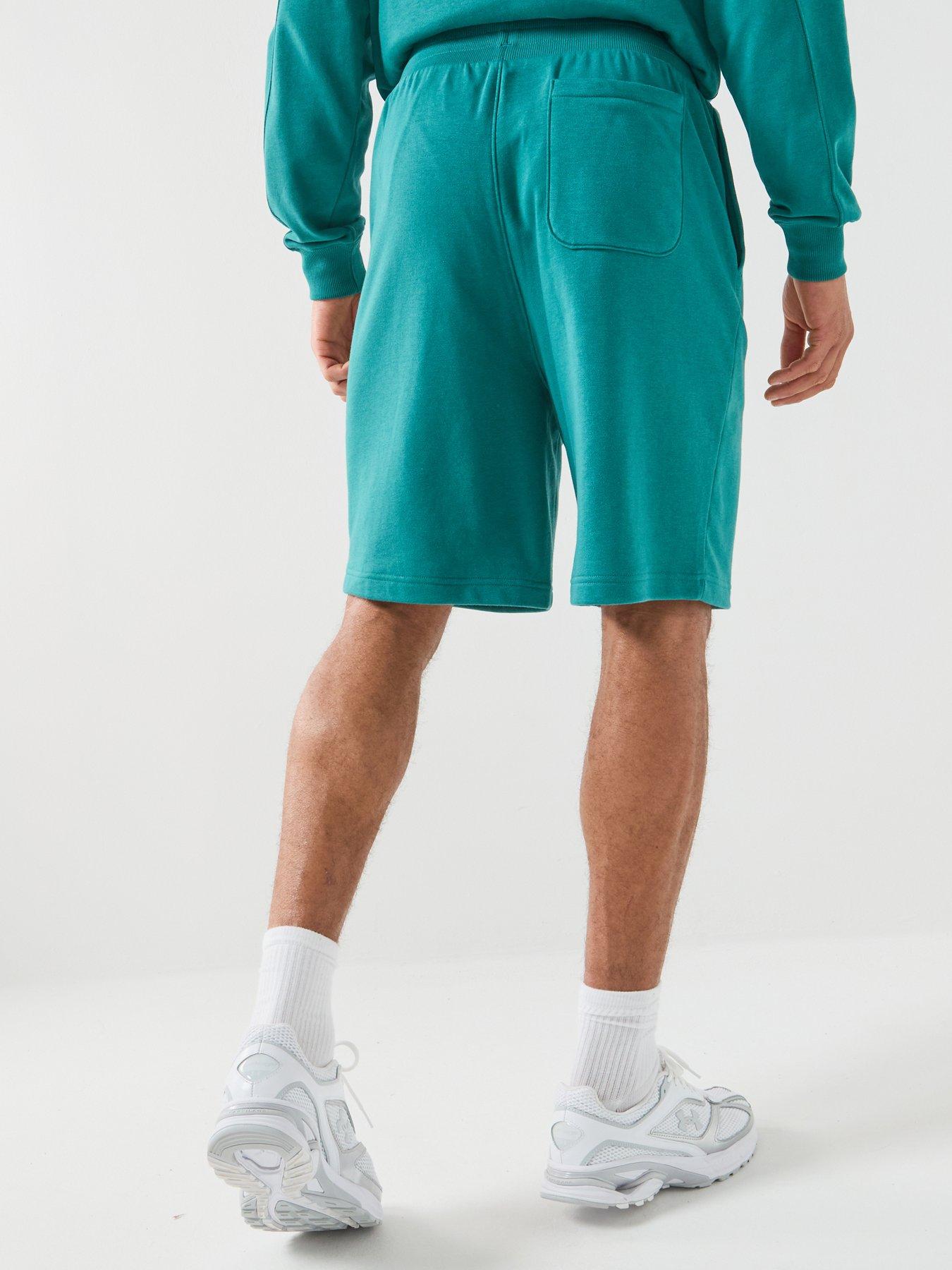 under-armour-mens-training-rival-terry-shorts-greenstillFront