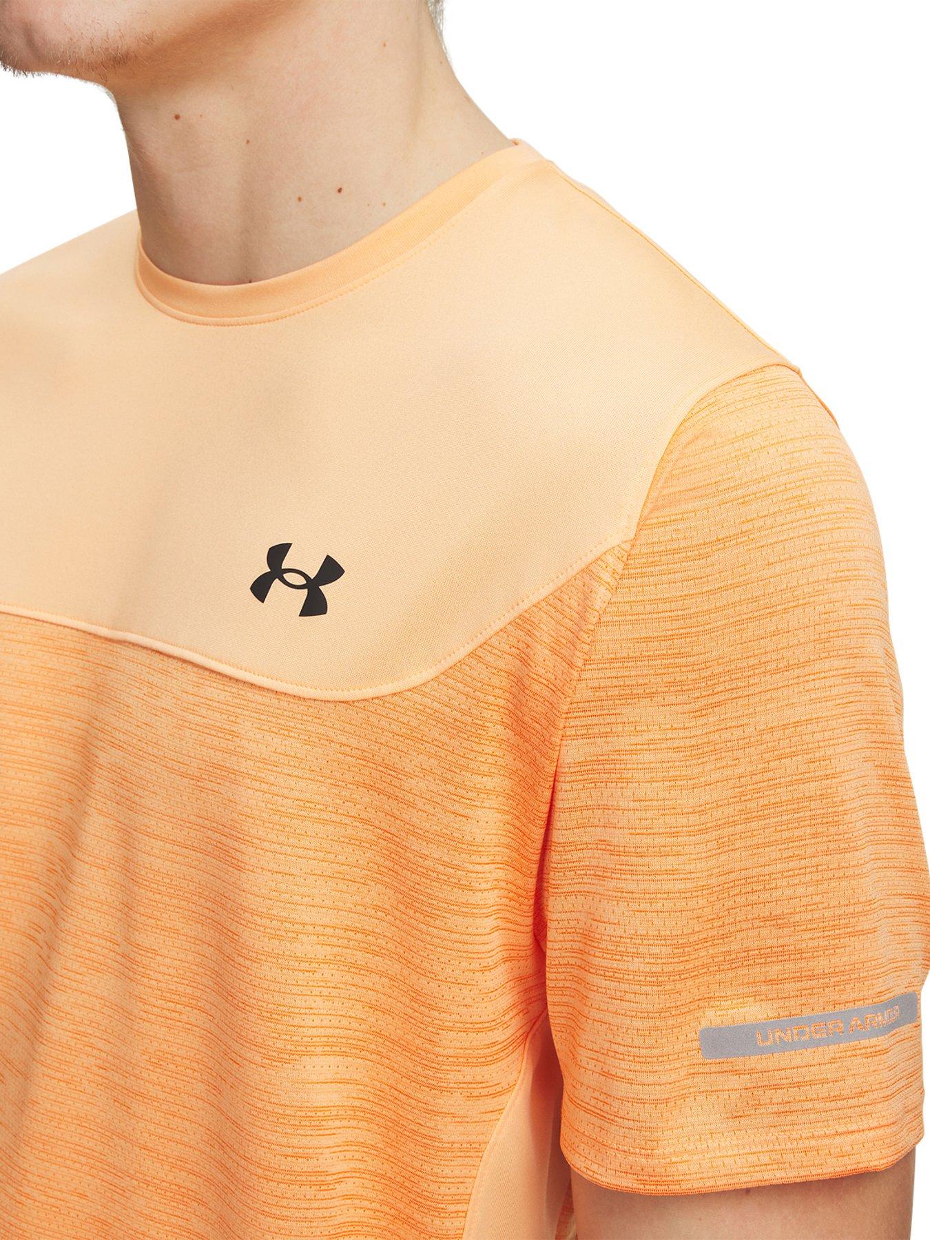 Image 3 of 3 of UNDER ARMOUR Mens Training Tech Utility Short Sleeve T-Shirt - Orange