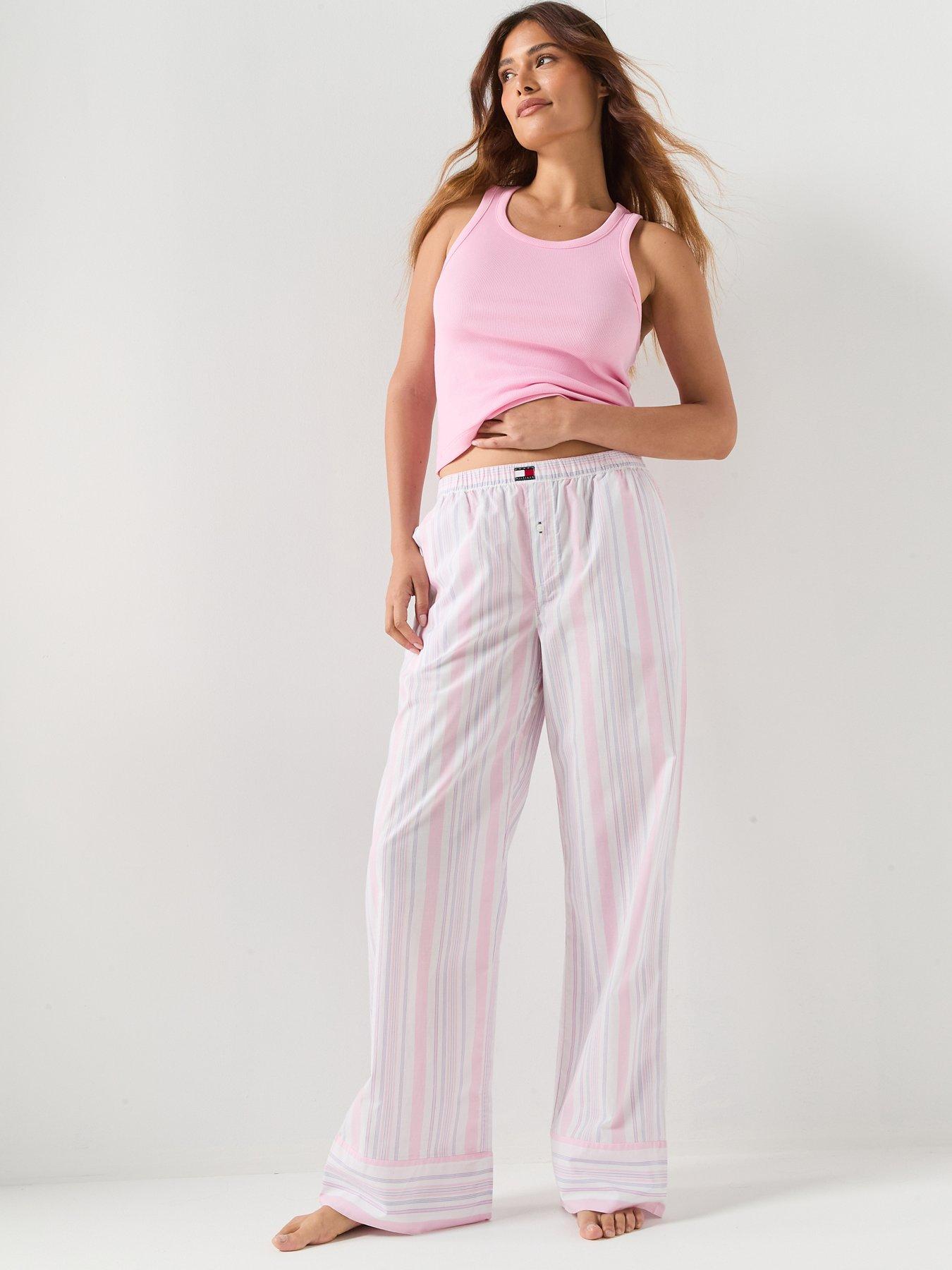 Tommy Hilfiger Poplin Stripe Pants - Pink