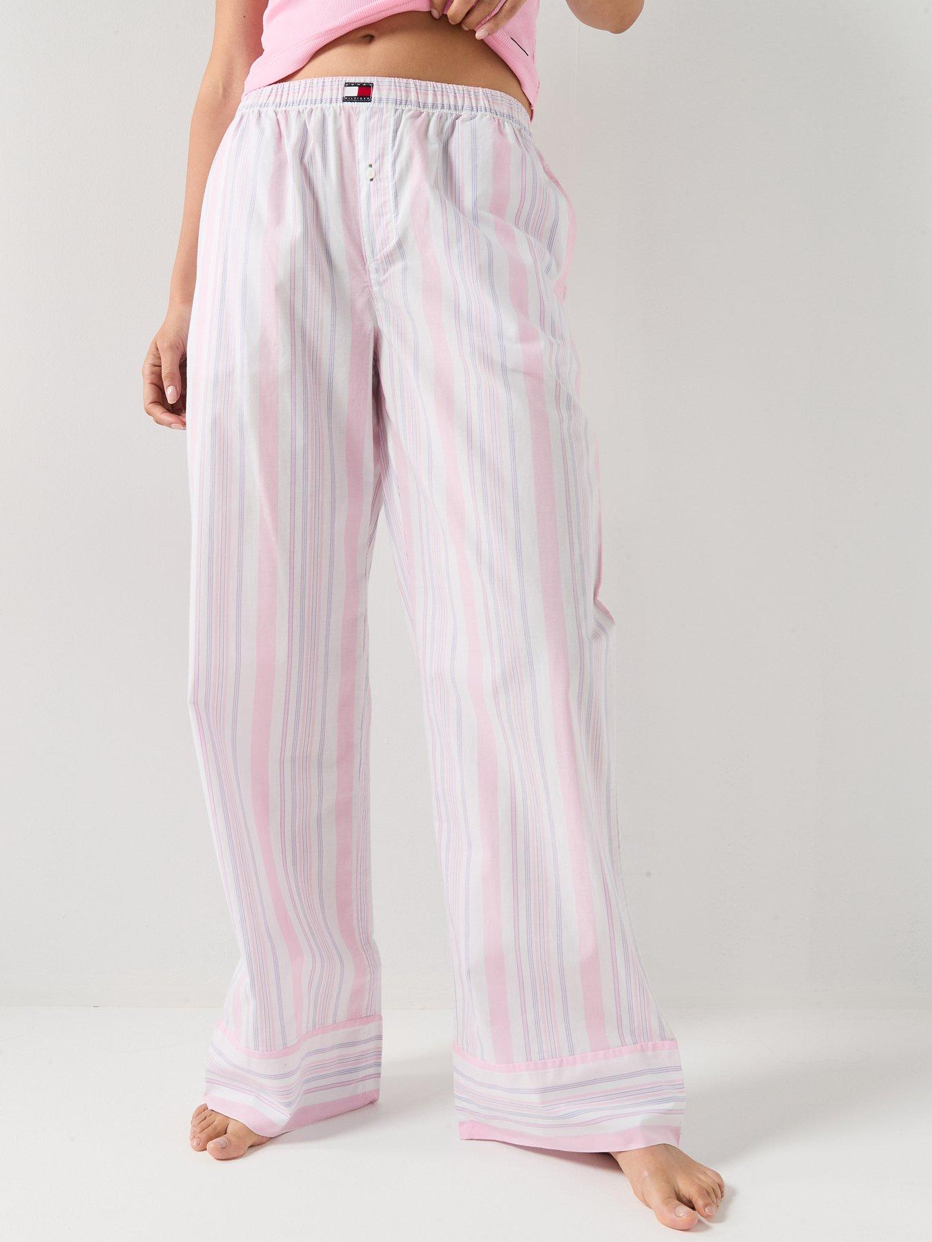 Image 4 of 6 of Tommy Hilfiger Poplin Stripe Pants - Pink