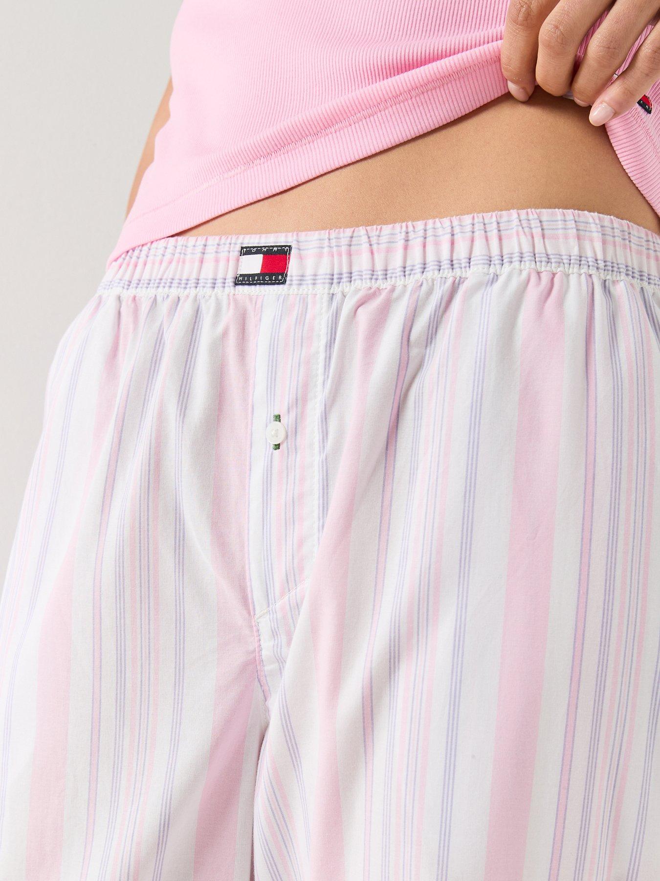 Image 5 of 6 of Tommy Hilfiger Poplin Stripe Pants - Pink