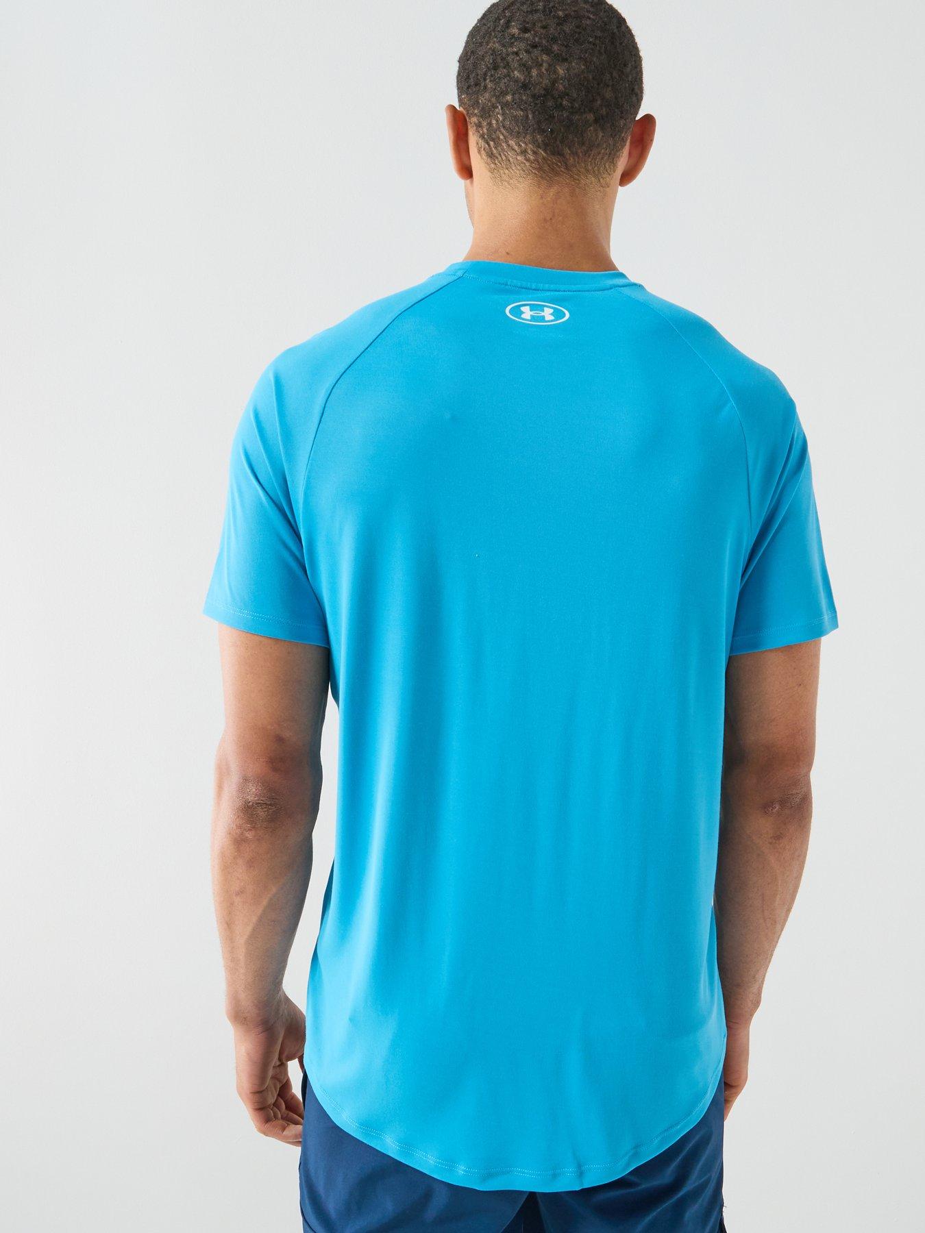 under-armour-mens-training-tech-short-sleeve-crew-bluestillFront