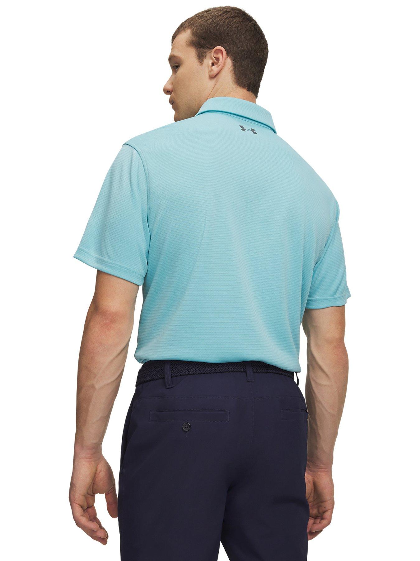 Image 2 of 3 of UNDER ARMOUR Mens Golf Tech Short Sleeve Polo - Blue