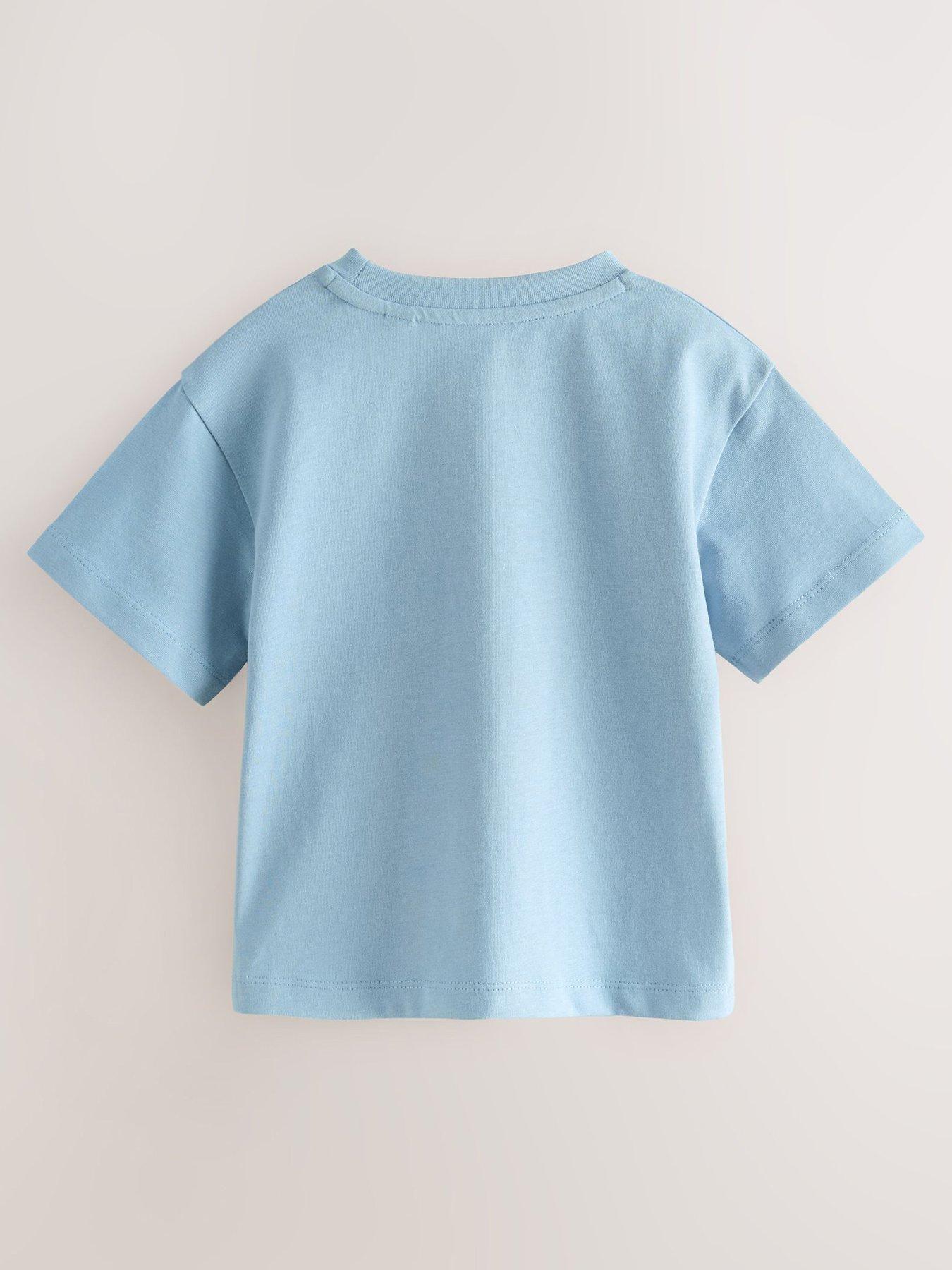 Image 3 of 7 of smALLSAINTS Younger Boys 3 Pack Logo T-Shirts - Blue