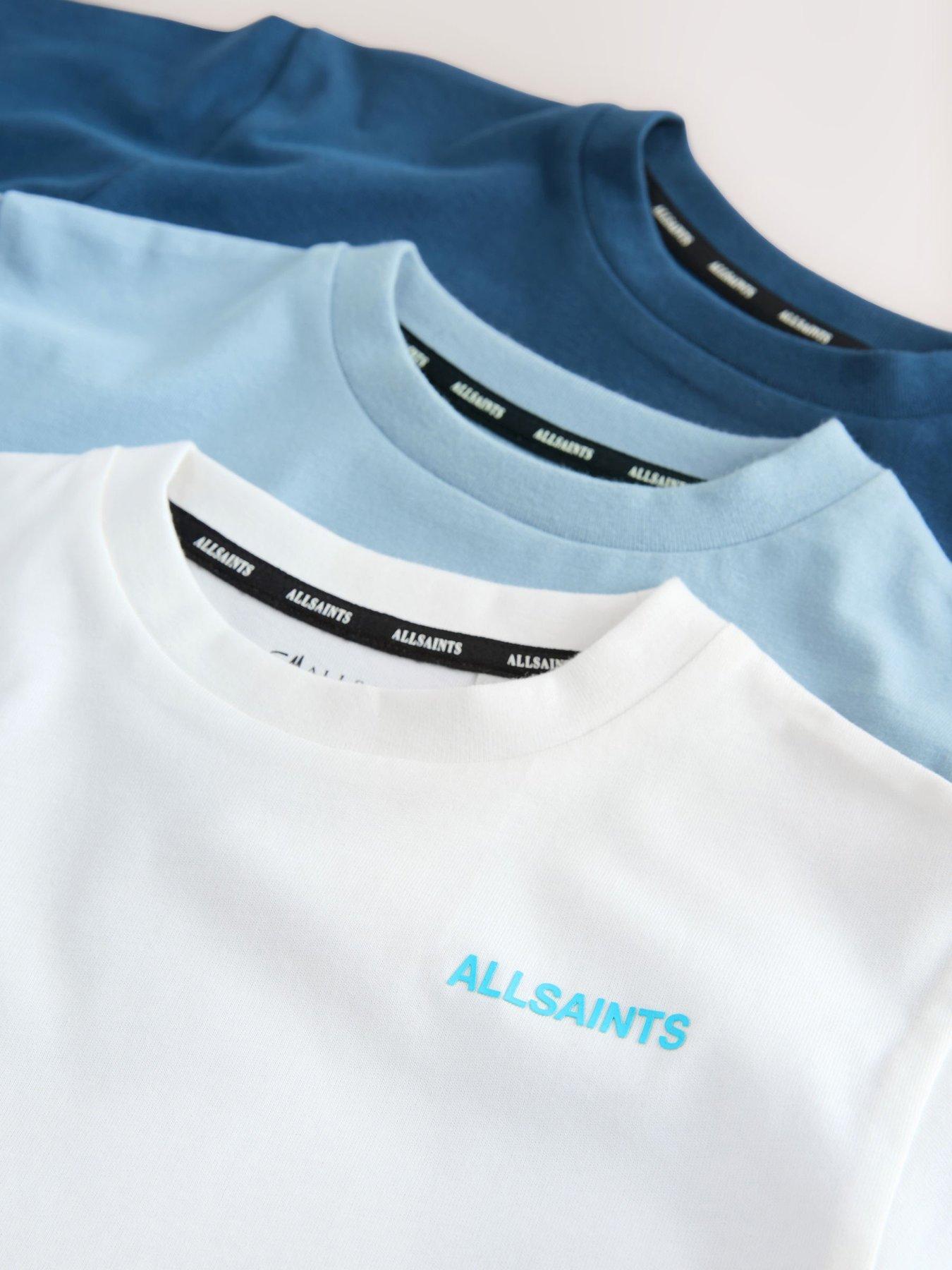 Image 6 of 7 of smALLSAINTS Younger Boys 3 Pack Logo T-Shirts - Blue