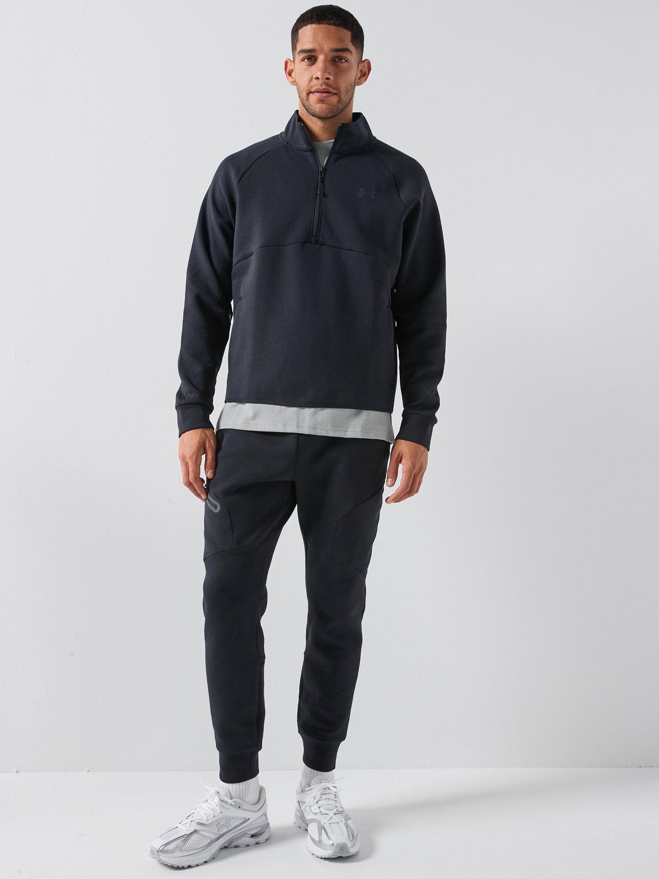 under-armour-mens-training-unstoppable-fleece-12-zip-blackback