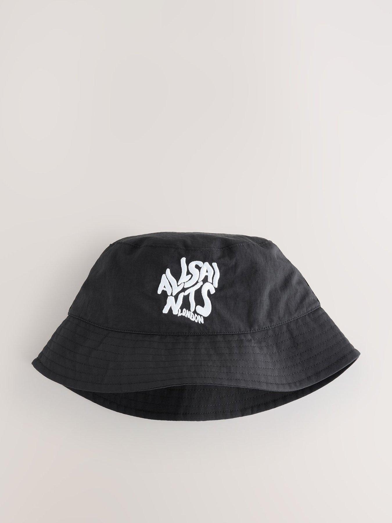 smallsaints-older-boys-logo-bucket-hat-blackfront
