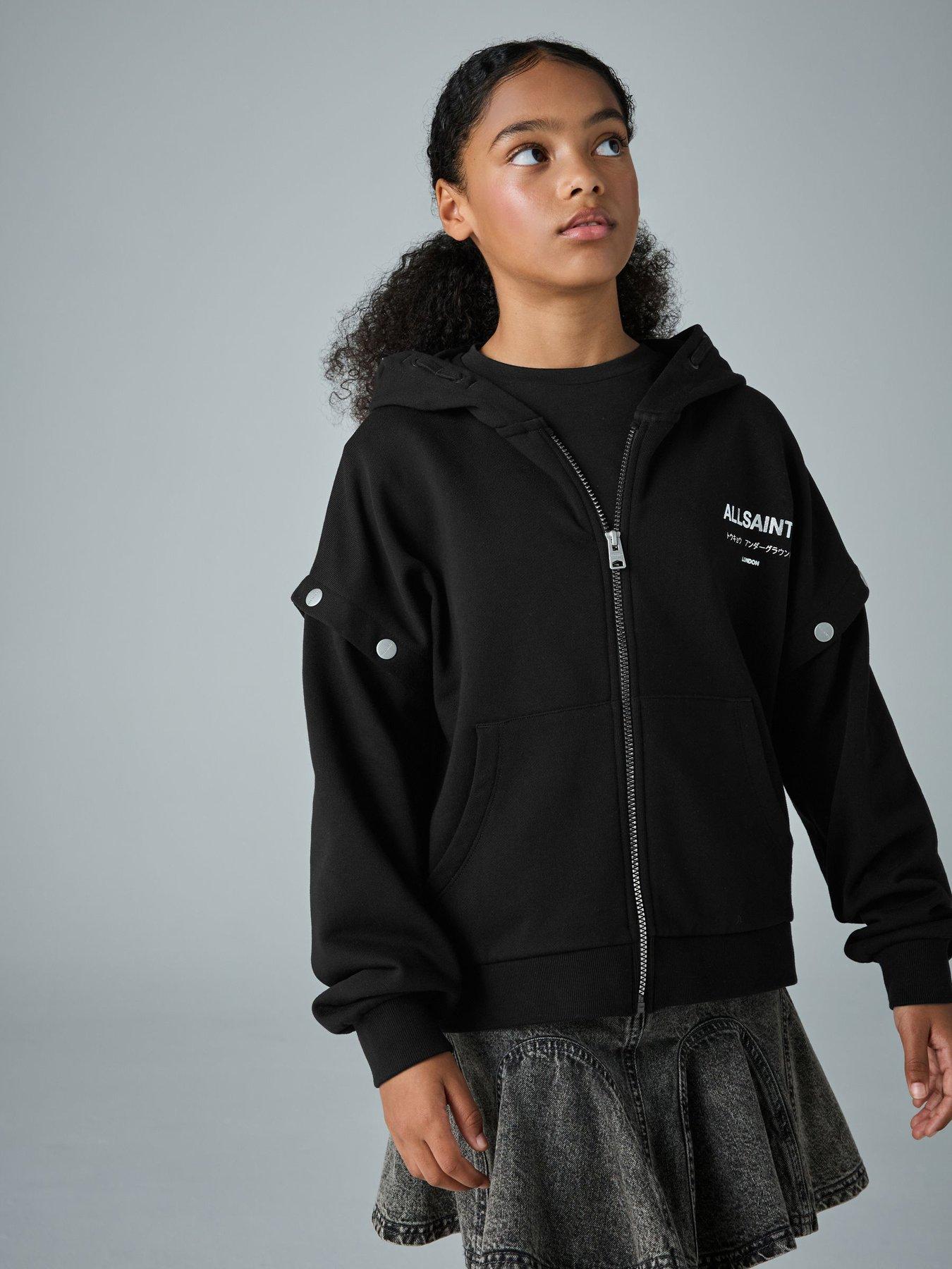 smALLSAINTS Girls Long Sleeved Hoodie Jacket - Black