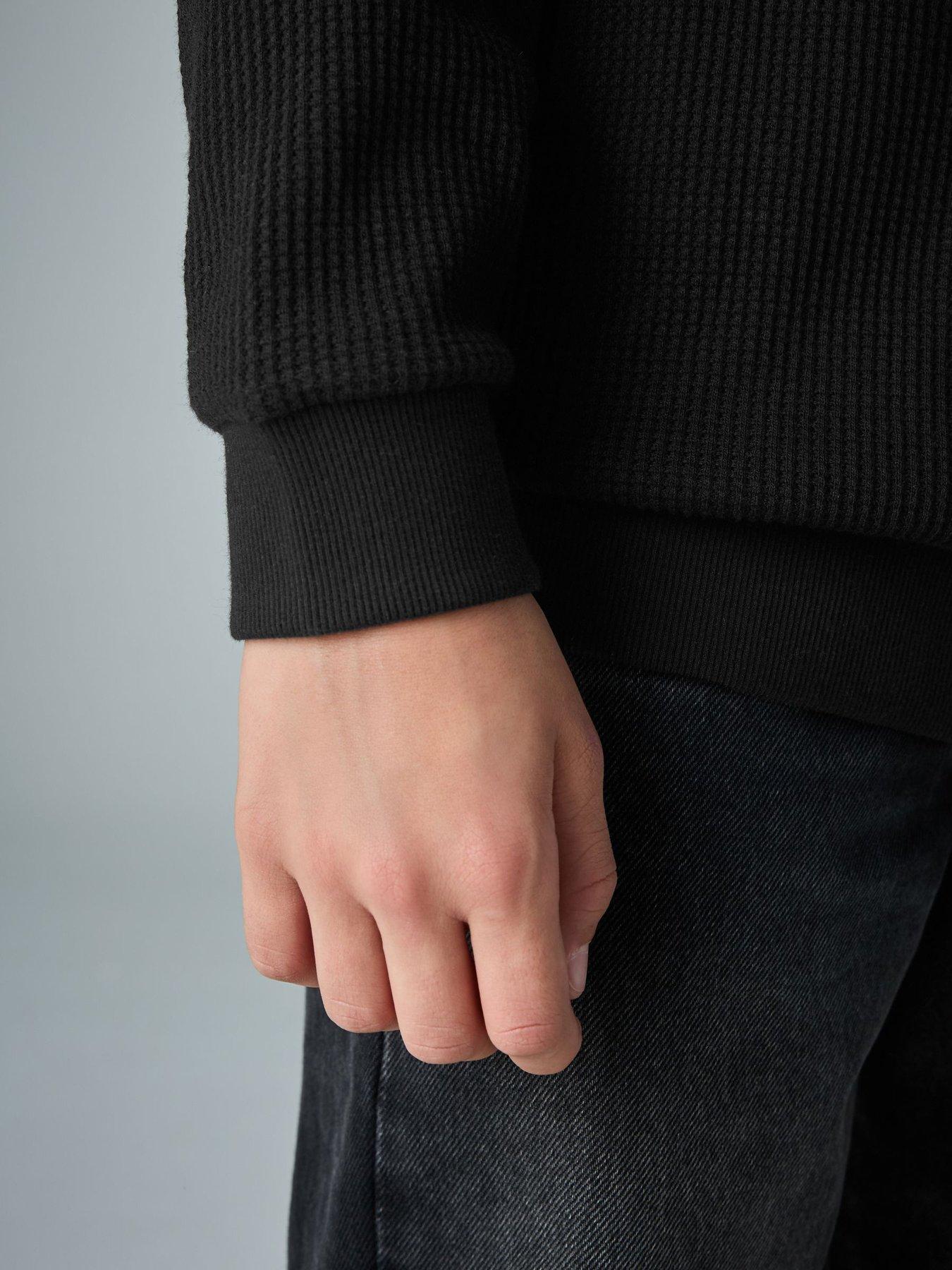 smallsaints-boys-waffle-underground-sweatshirt-blackdetail