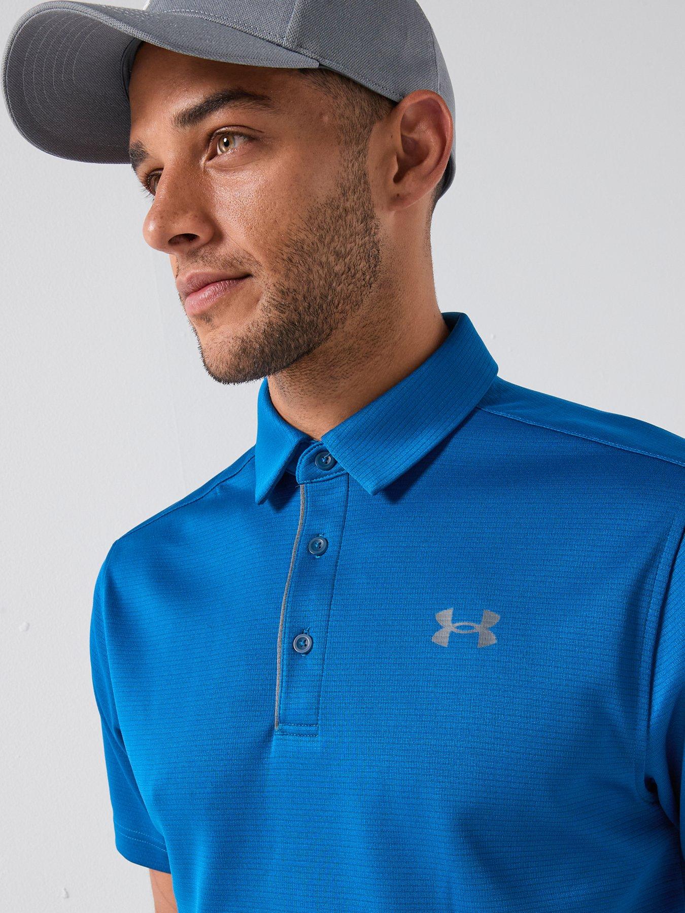 under-armour-mens-golf-tech-short-sleeve-polo-blueoutfit
