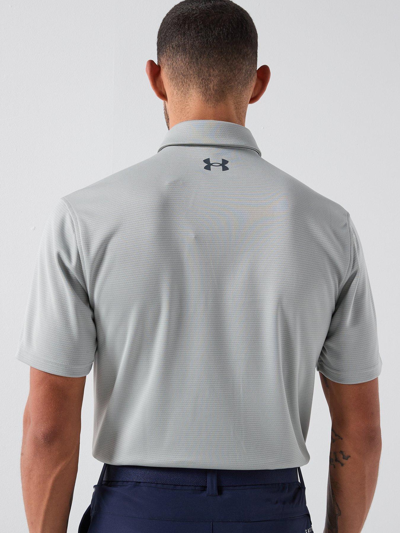 Image 2 of 5 of UNDER ARMOUR Mens Golf Tech Short Sleeve Polo - Grey