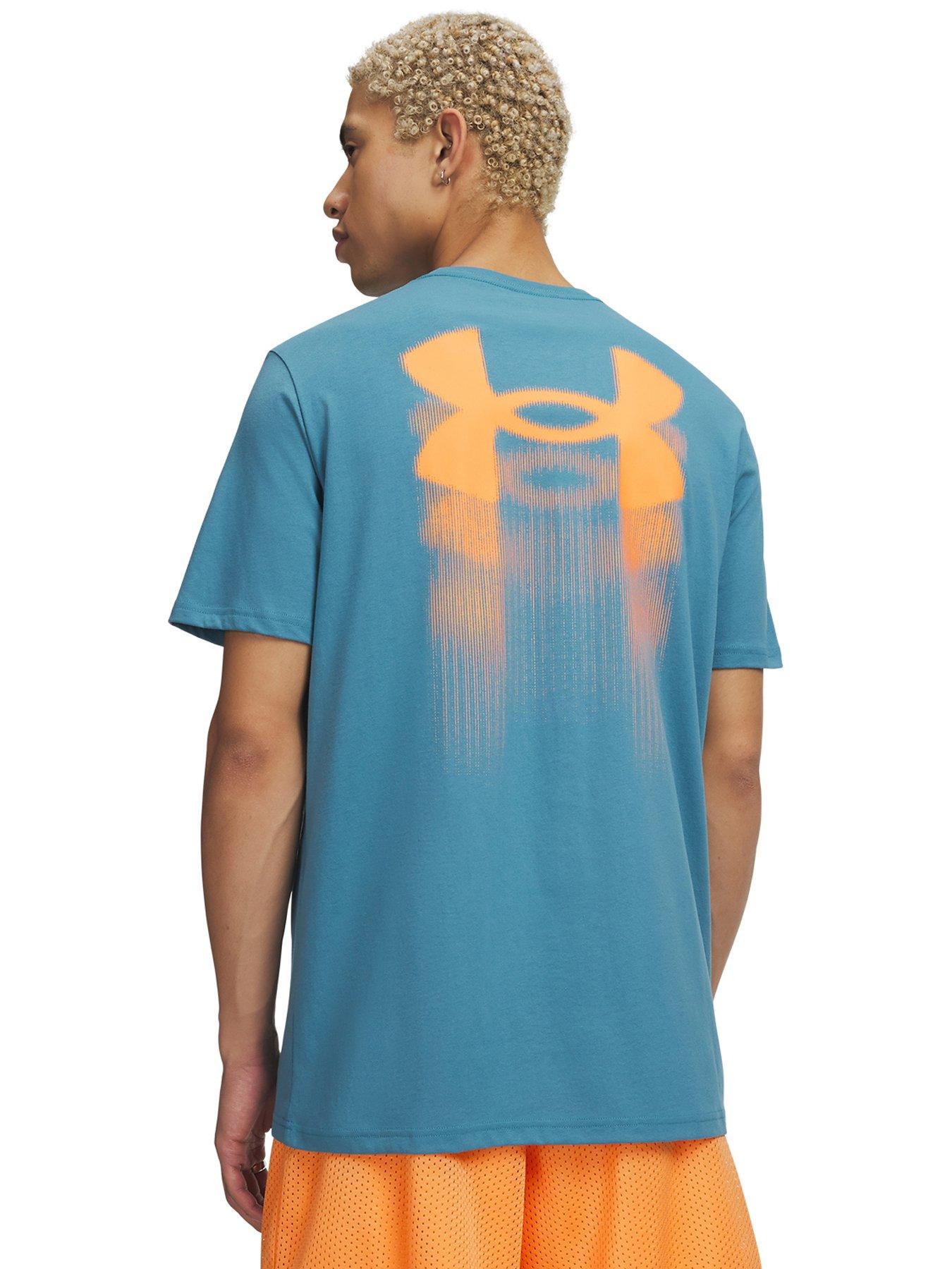 Image 2 of 3 of UNDER ARMOUR Mens Training Branded Short Sleeve T-Shirt - Blue