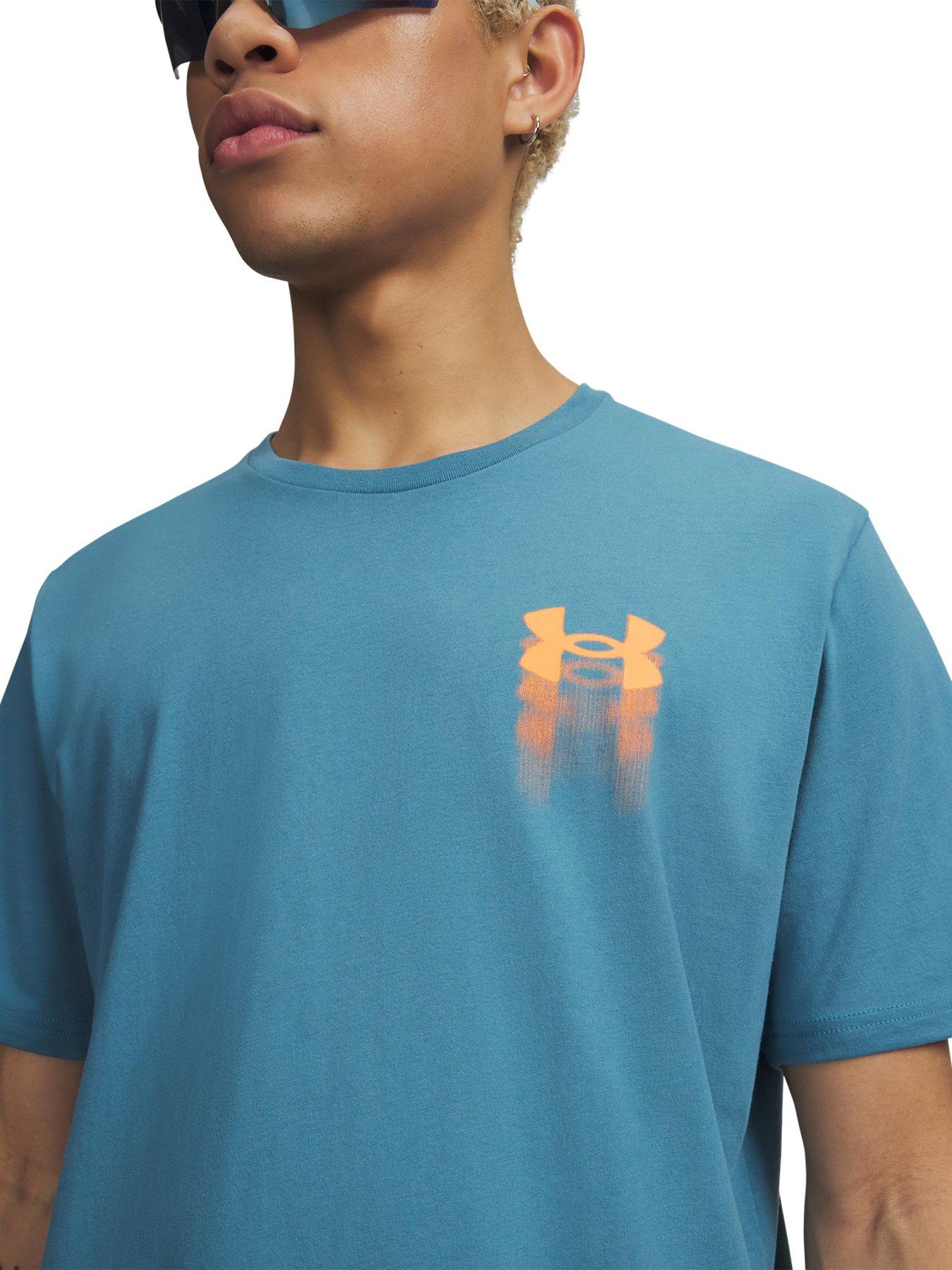 Image 3 of 3 of UNDER ARMOUR Mens Training Branded Short Sleeve T-Shirt - Blue