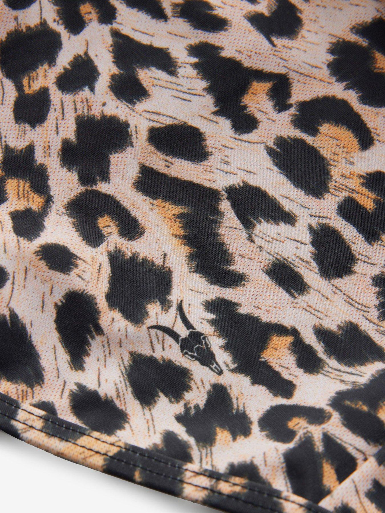 Image 4 of 4 of smALLSAINTS Older Girls Leopard Print Bikini Set - Brown
