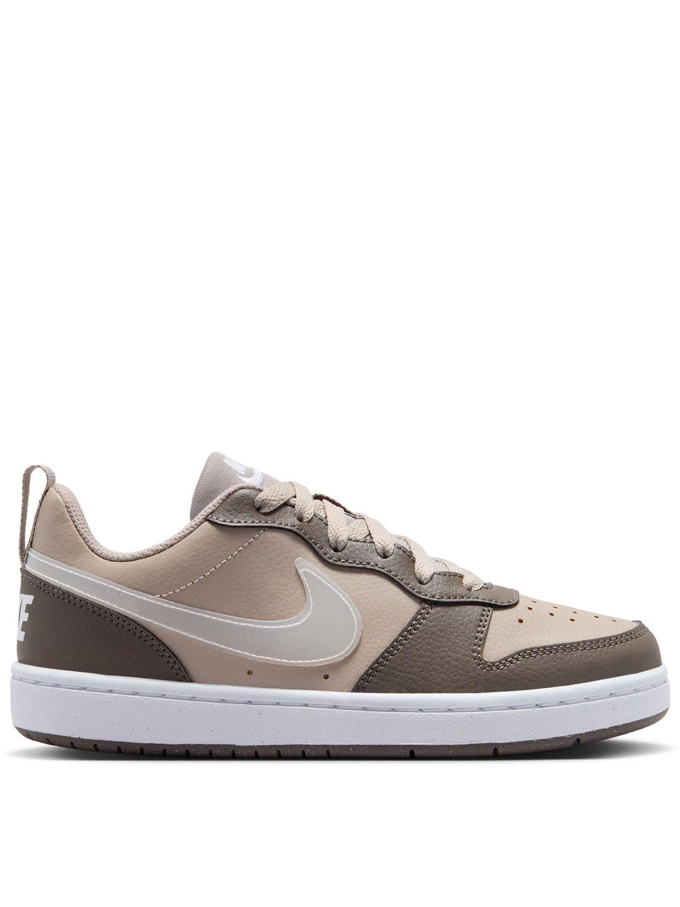 Nike Big Kids' Shoes Court Borough Low Trainers - Moon Particle in Moon Particle/White/Stone