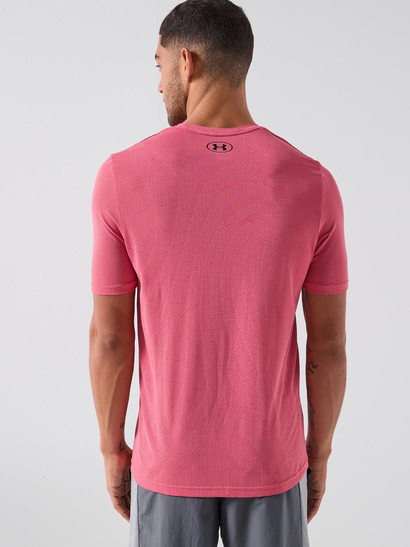 under-armour-mens-training-vanish-seamless-short-sleeve-t-shirt-pinkstillFront