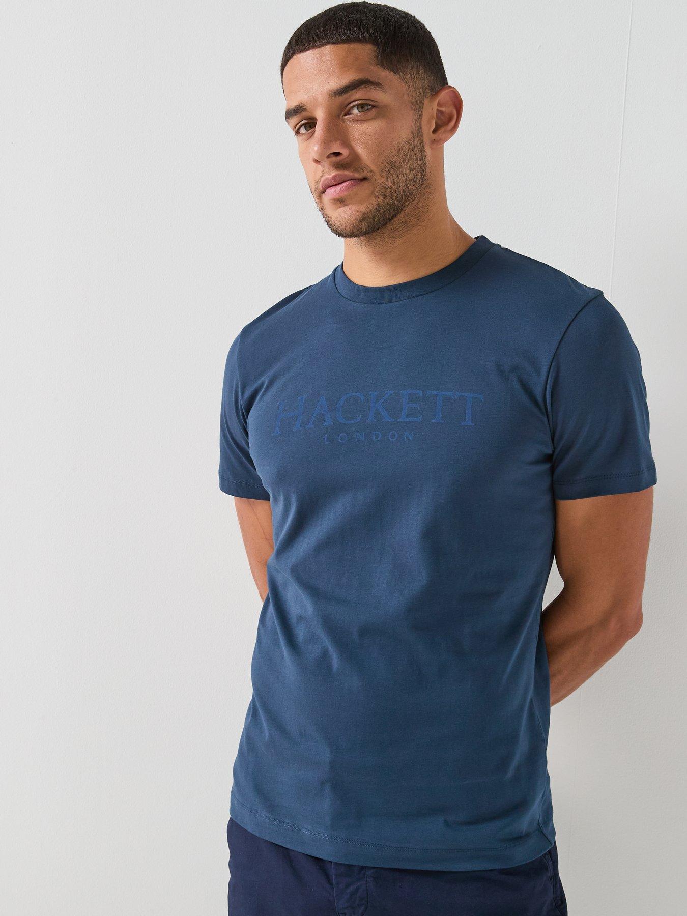 Image 1 of 4 of Hackett Heritage Essential Tonal Logo T-Shirt - Navy