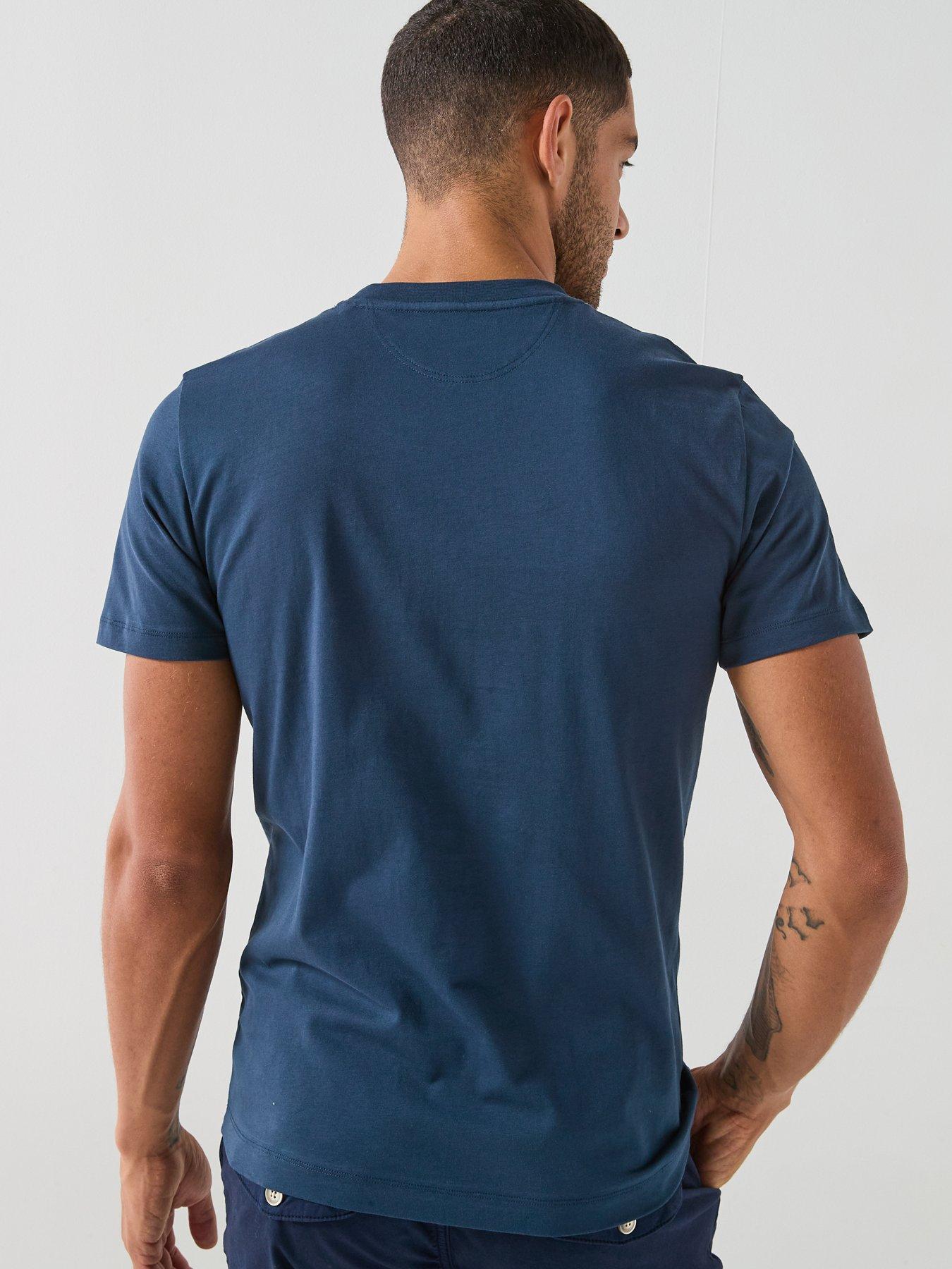 Image 2 of 4 of Hackett Heritage Essential Tonal Logo T-Shirt - Navy